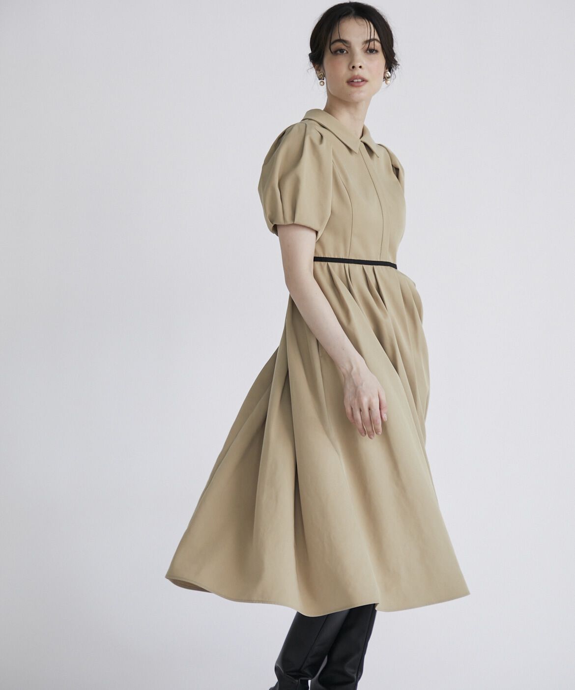 Maglie le cassetto「《M Maglie le cassetto》衿付きボリュームスリーブワンピース」|ワンピース|