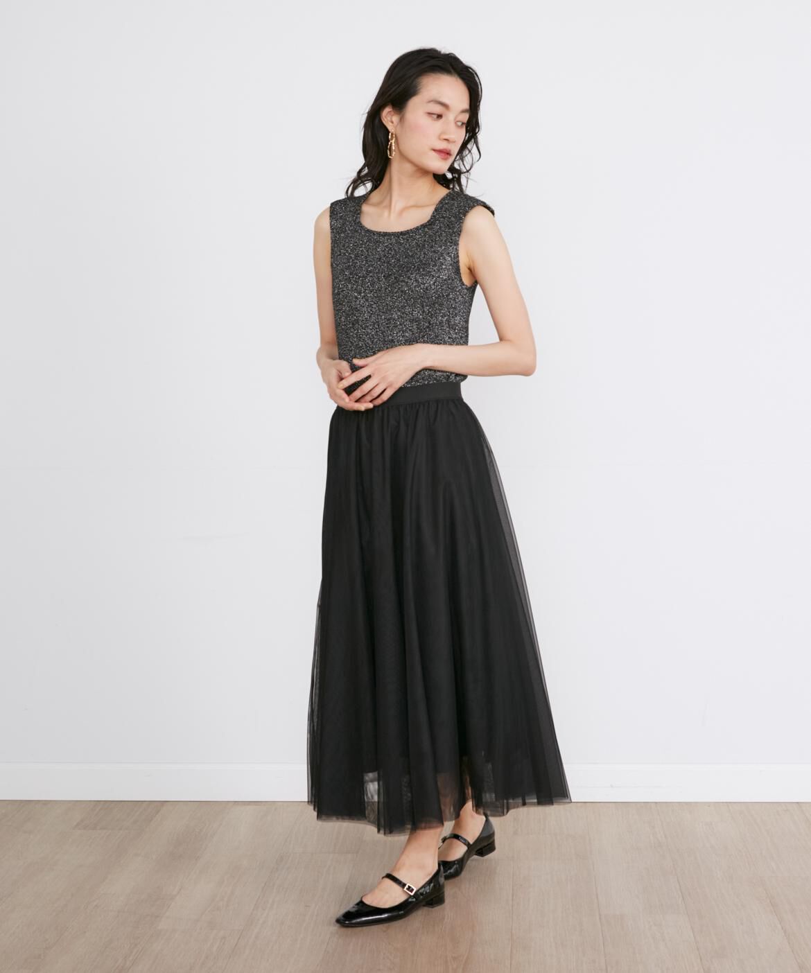 INED「ラメノースリーブニット《Luftrobe》」|ニット・セーター|