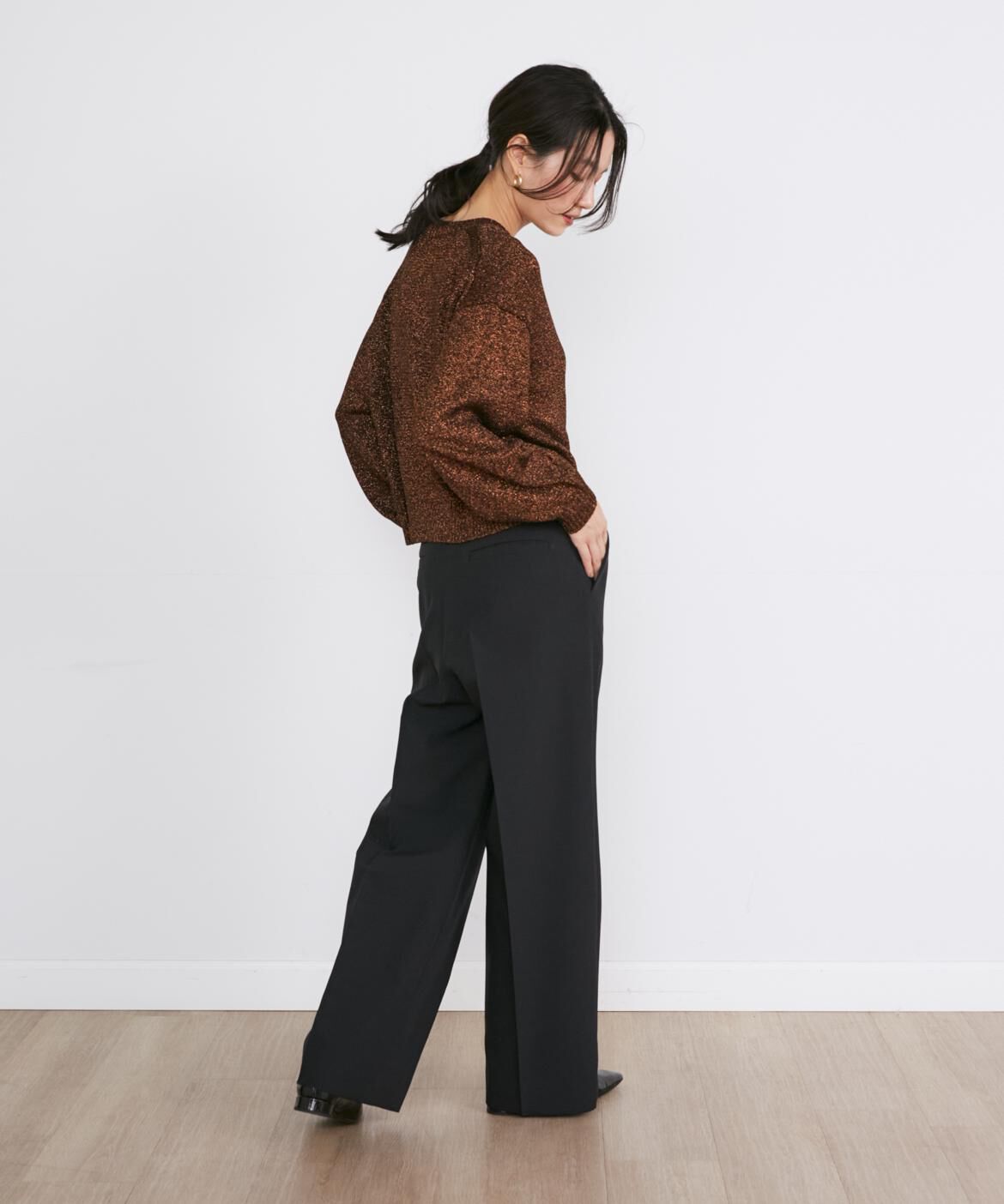 INED「ラメコンパクトカーディガン《Luftrobe》」|カーディガン|