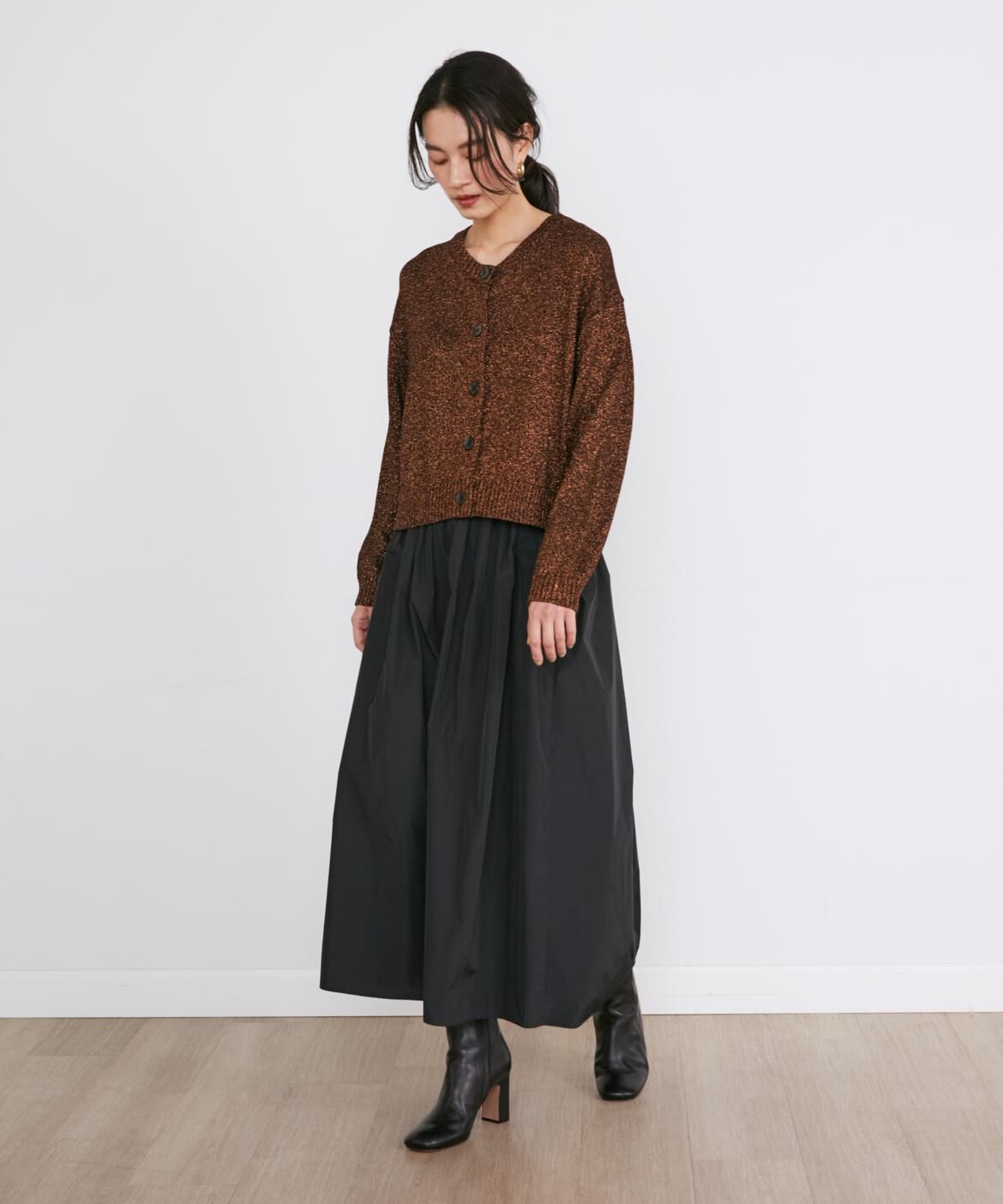 INED「ラメコンパクトカーディガン《Luftrobe》」|カーディガン|