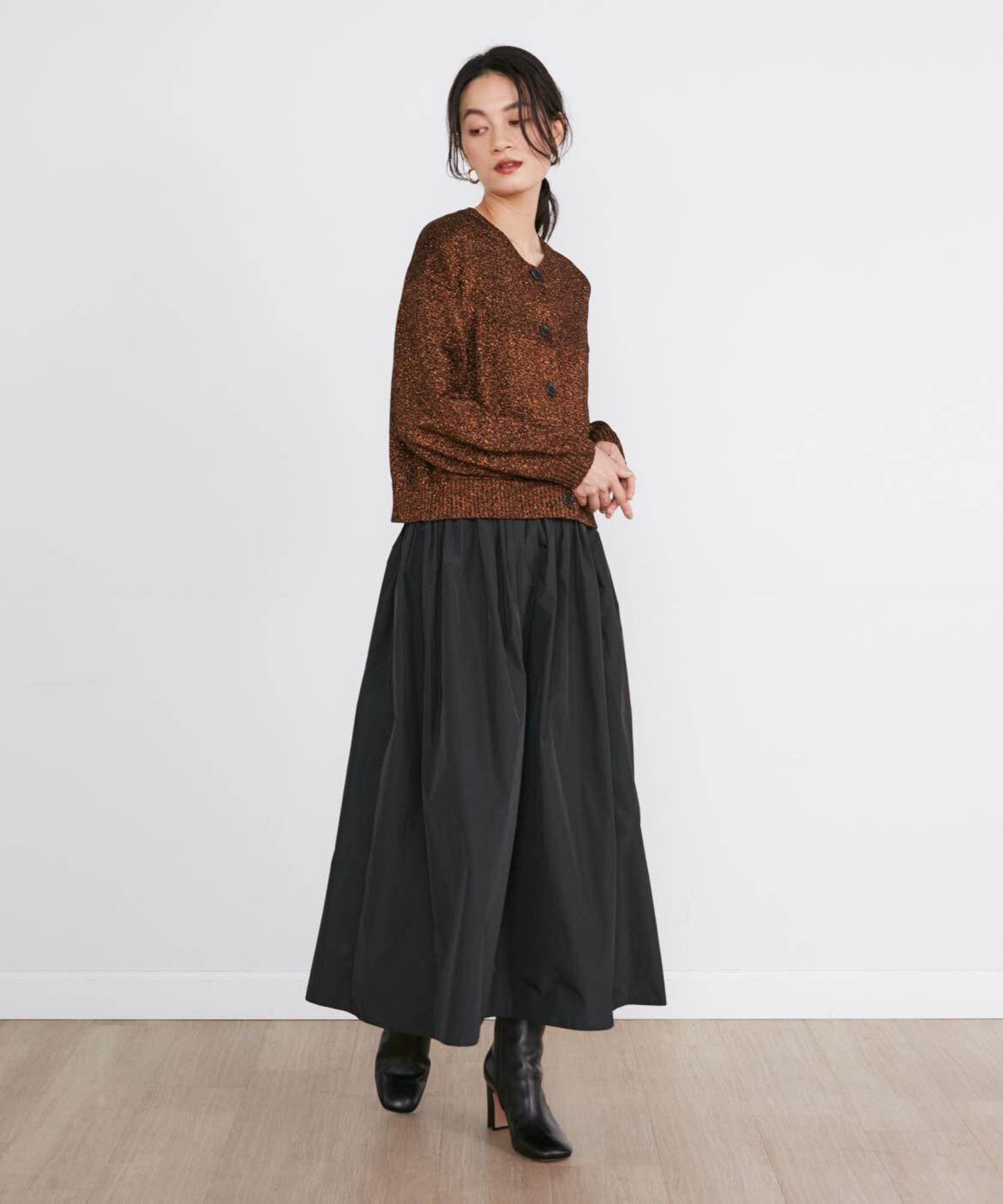 INED「ラメコンパクトカーディガン《Luftrobe》」|カーディガン|