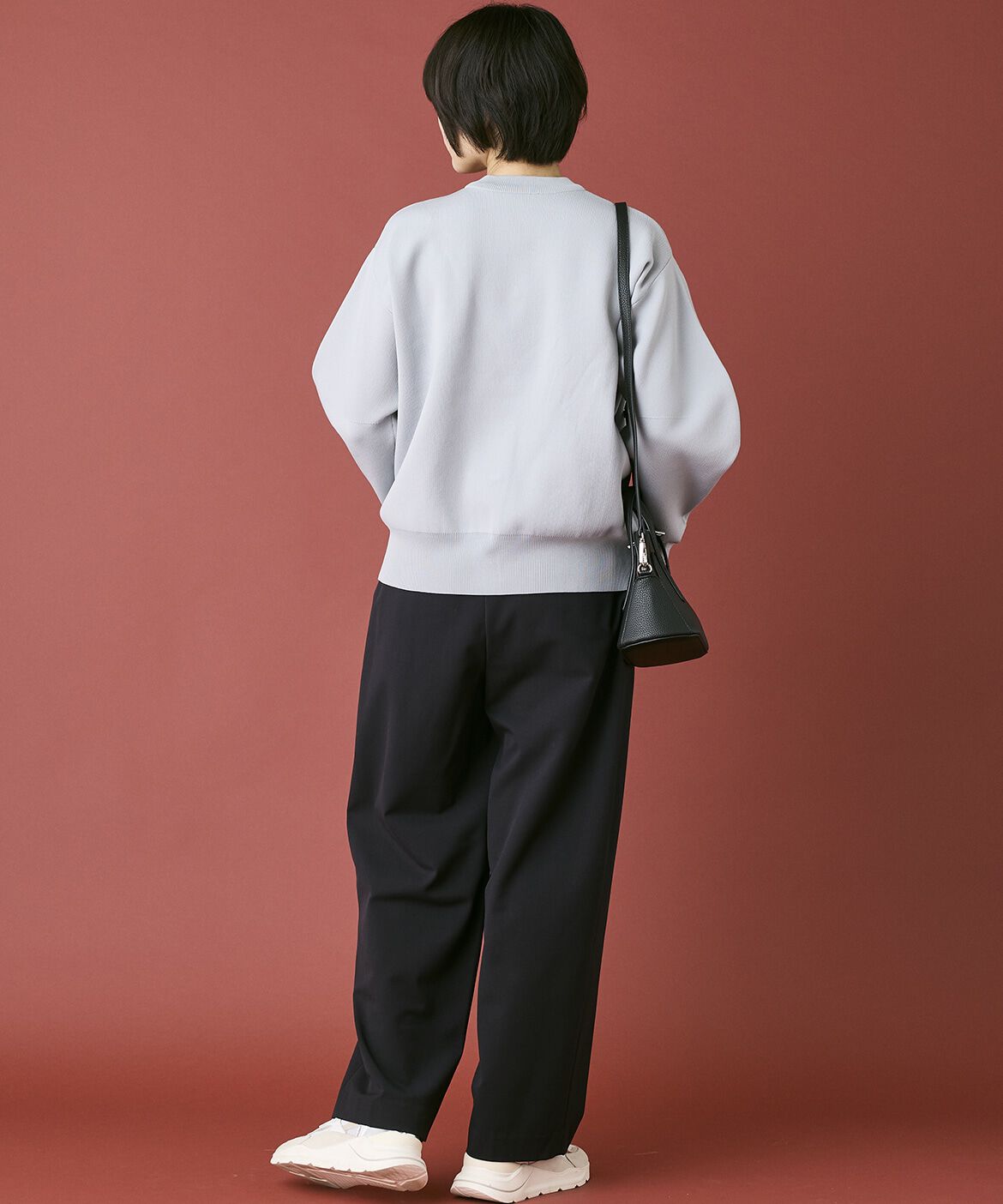 INED「《INED CLARO》ドットボタンクルーカーディガン」|カーディガン|