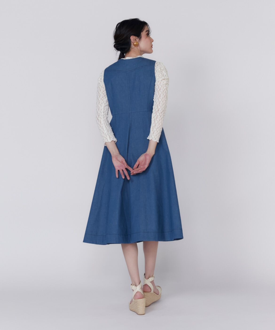 Maglie le cassetto「《大きいサイズ》デニムワンピース」|ワンピース|