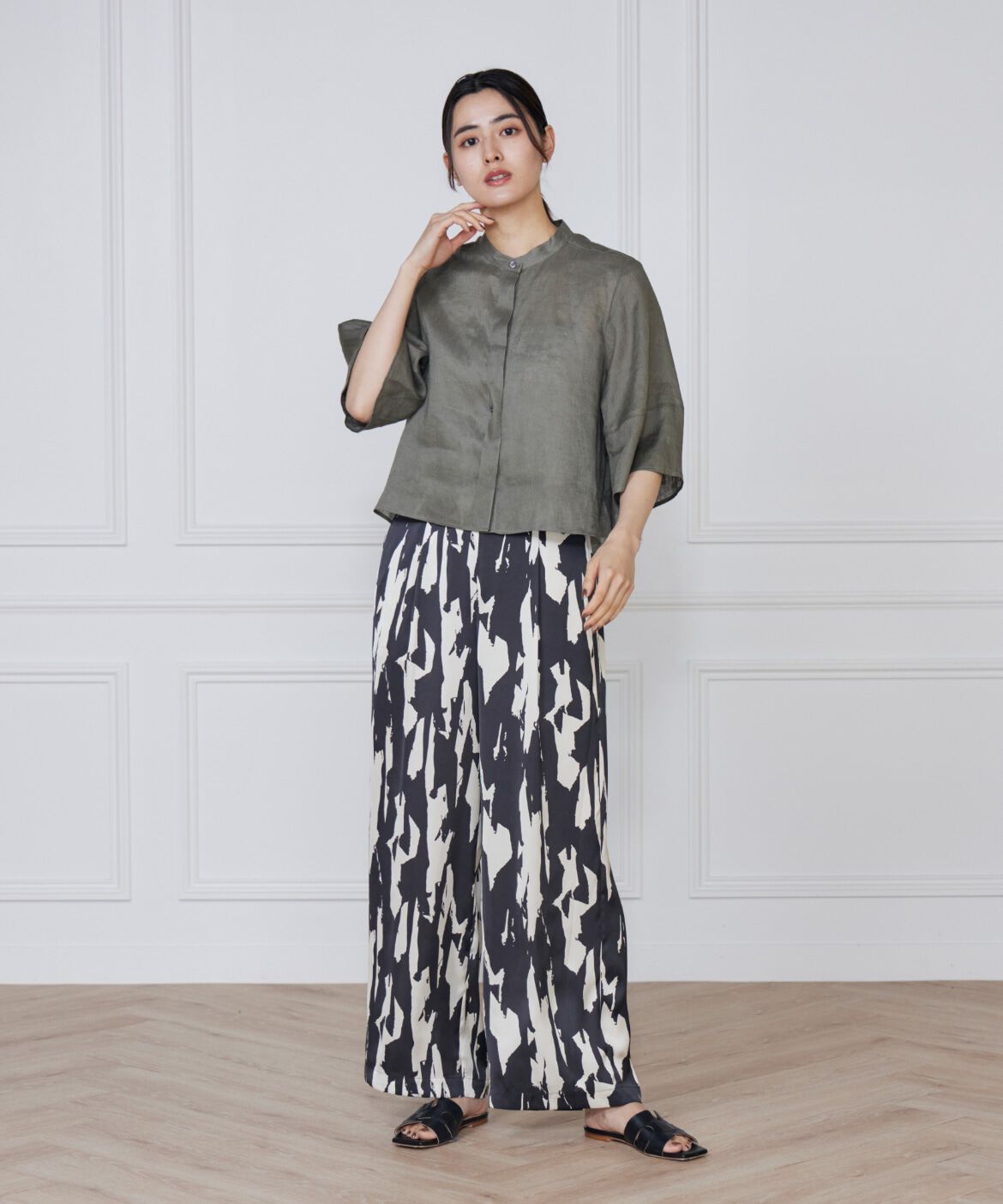 INED「リネンコクーンスリーブブラウス」|シャツ・ブラウス|