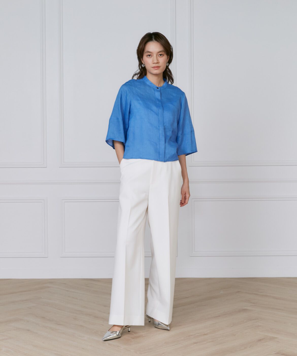 INED「リネンコクーンスリーブブラウス」|シャツ・ブラウス|