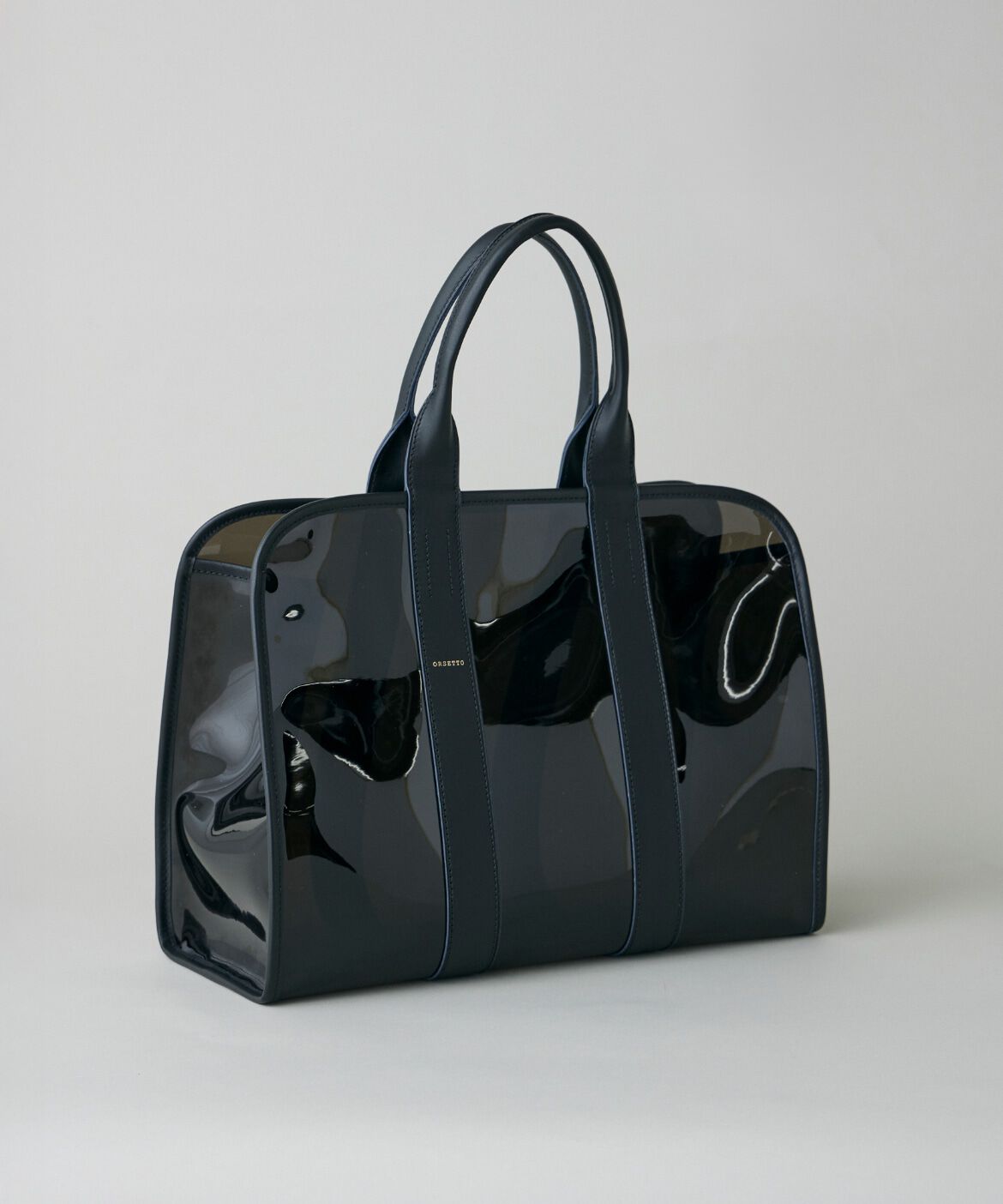 INED「《FAVORITE》PVCハンドバッグ《ORSETTO》」|トートバッグ|ブラック