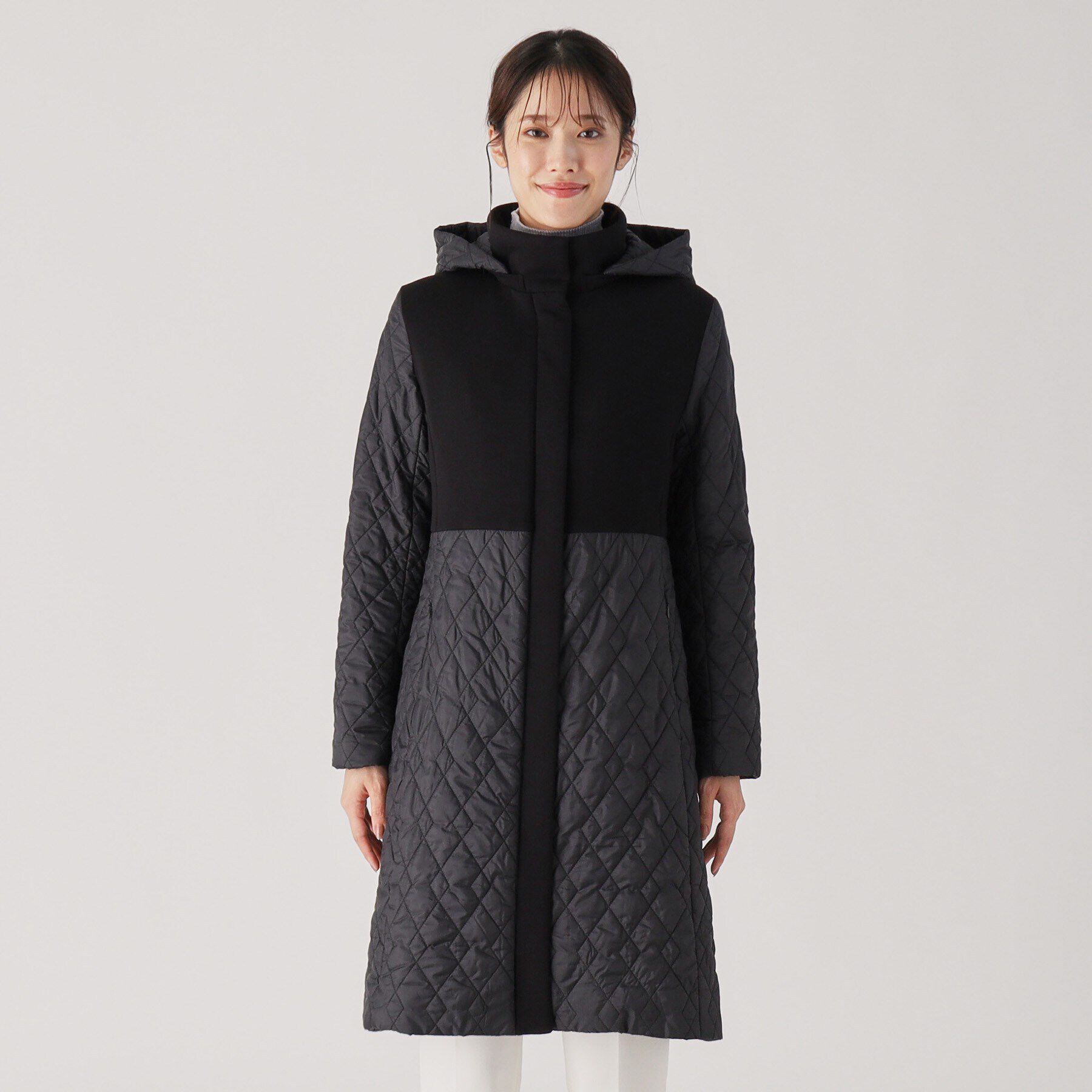 COUP DE CHANCE「【中綿キルトコート／軽くて暖かい／フード取外し可】細見えと着心地の良さ◎中綿キルトコート」|ダウン|