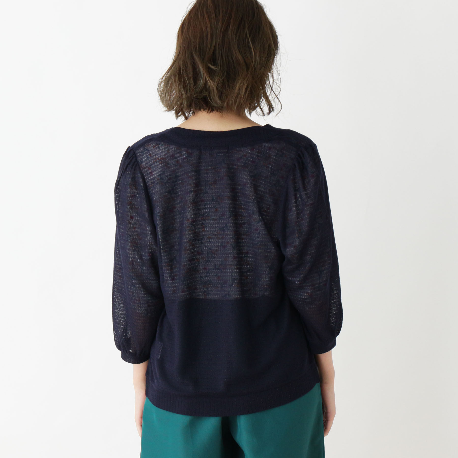 grove「ラメ透かし編みボレロカーディガン」|カーディガン|