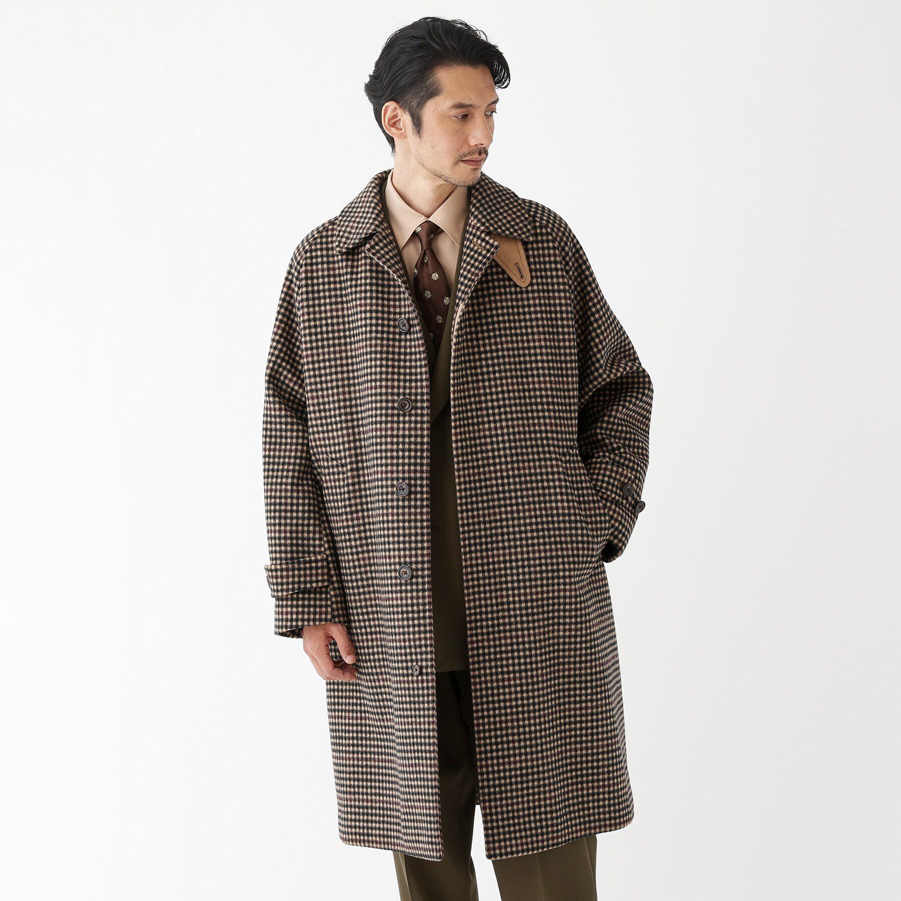 TAKEO KIKUCHI「【THE FLAGSHIP】ウールカシミヤ ダブルフェイス ビーバー コート」|ステンカラーコート|