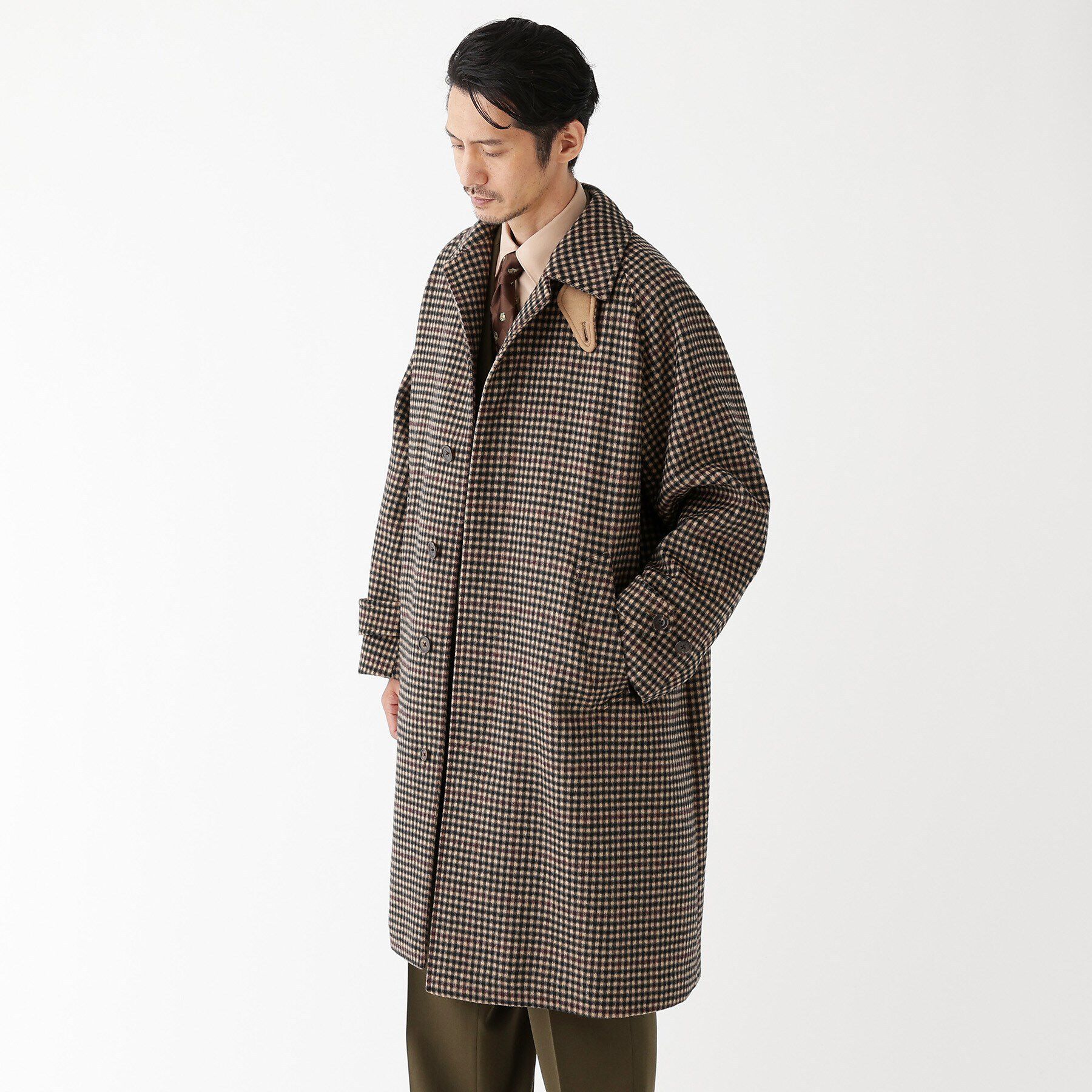 TAKEO KIKUCHI「【THE FLAGSHIP】ウールカシミヤ ダブルフェイス ビーバー コート」|ステンカラーコート|