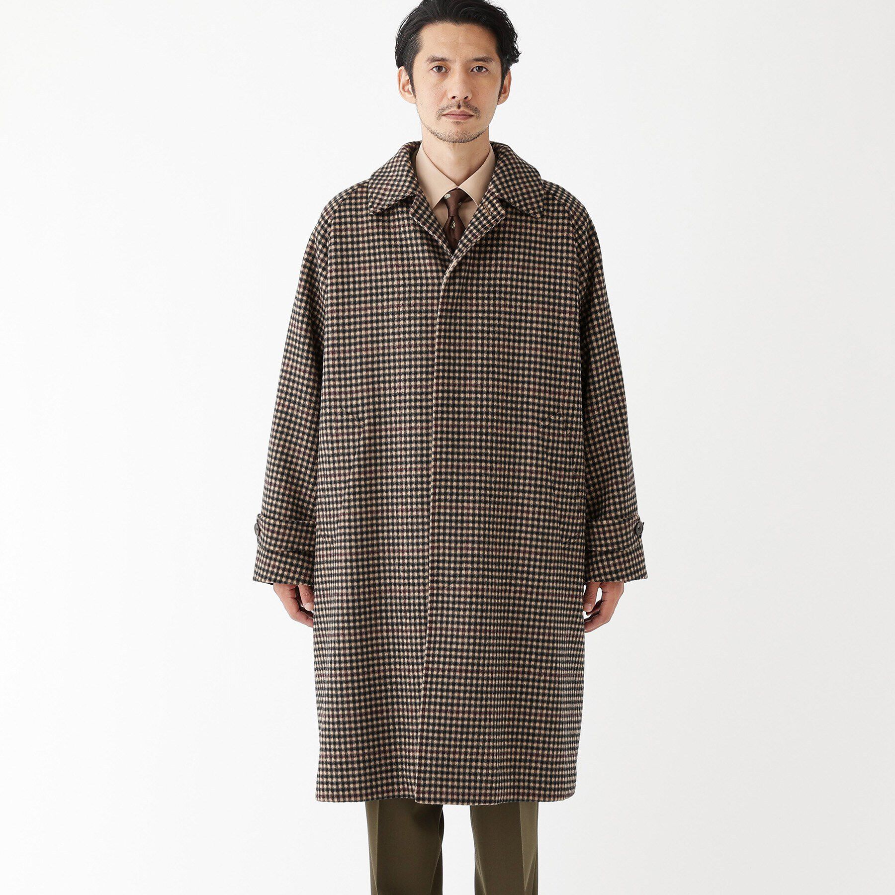 TAKEO KIKUCHI「【THE FLAGSHIP】ウールカシミヤ ダブルフェイス ビーバー コート」|ステンカラーコート|