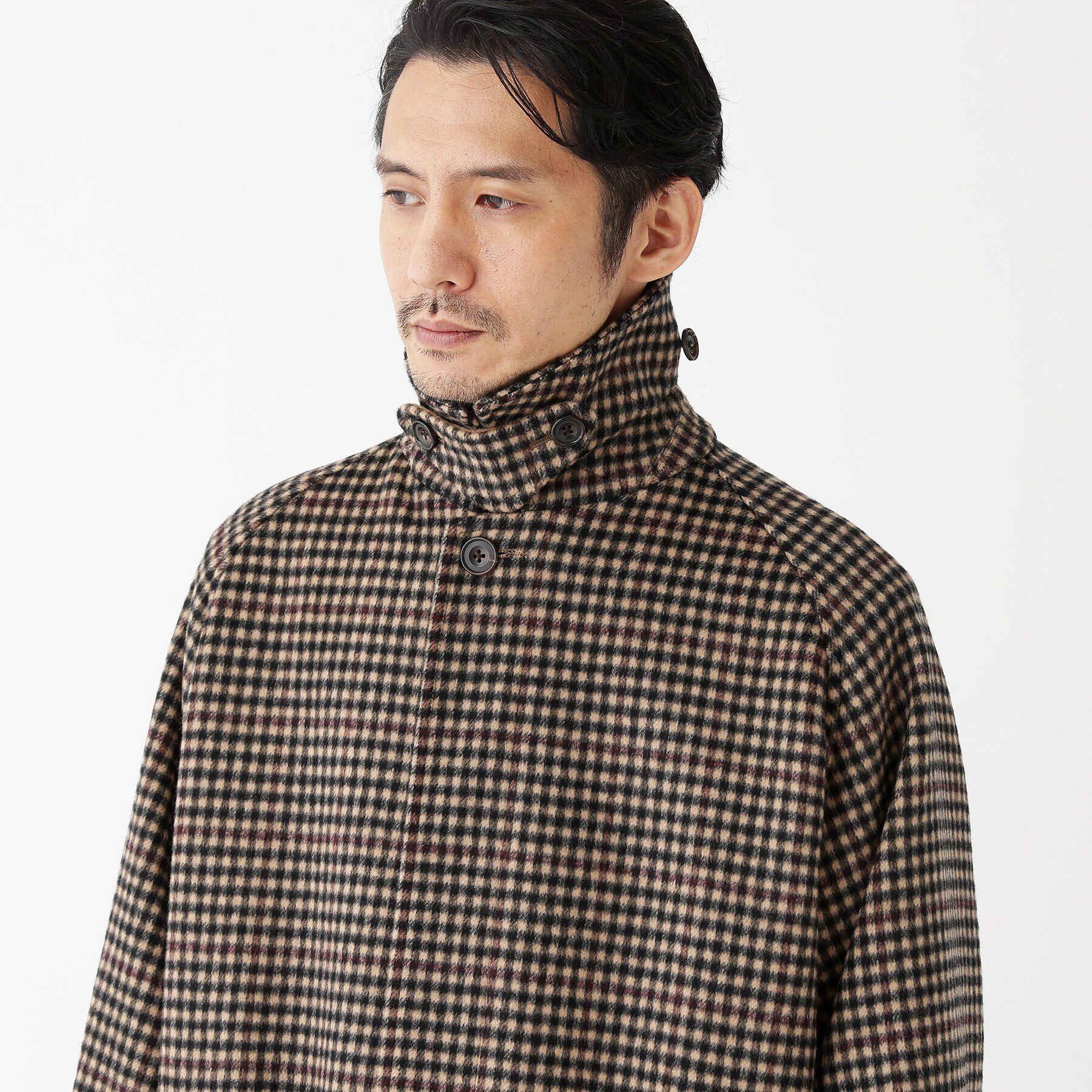 TAKEO KIKUCHI「【THE FLAGSHIP】ウールカシミヤ ダブルフェイス ビーバー コート」|ステンカラーコート|