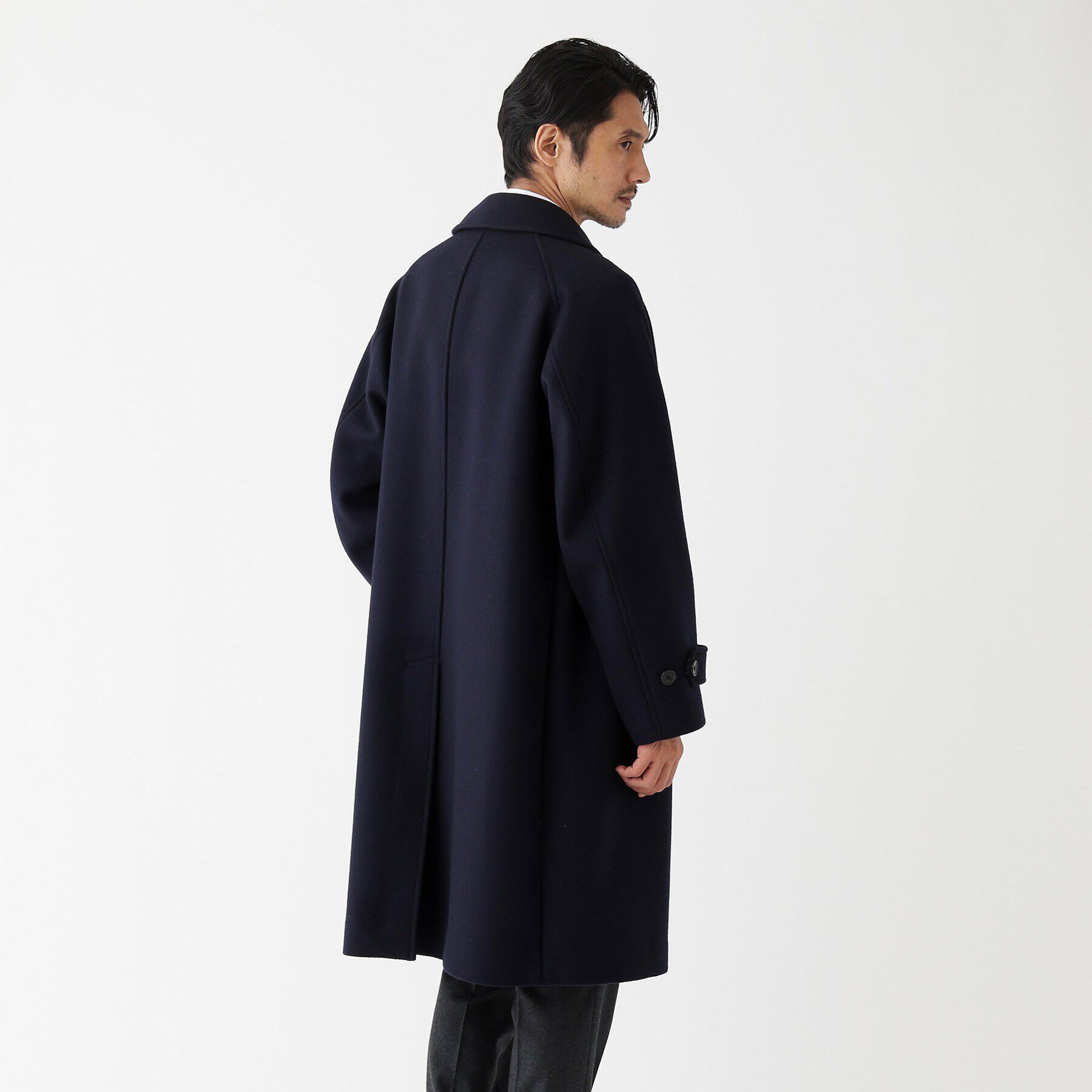 TAKEO KIKUCHI「【THE FLAGSHIP】ウールカシミヤ ダブルフェイス ビーバー コート」|ステンカラーコート|