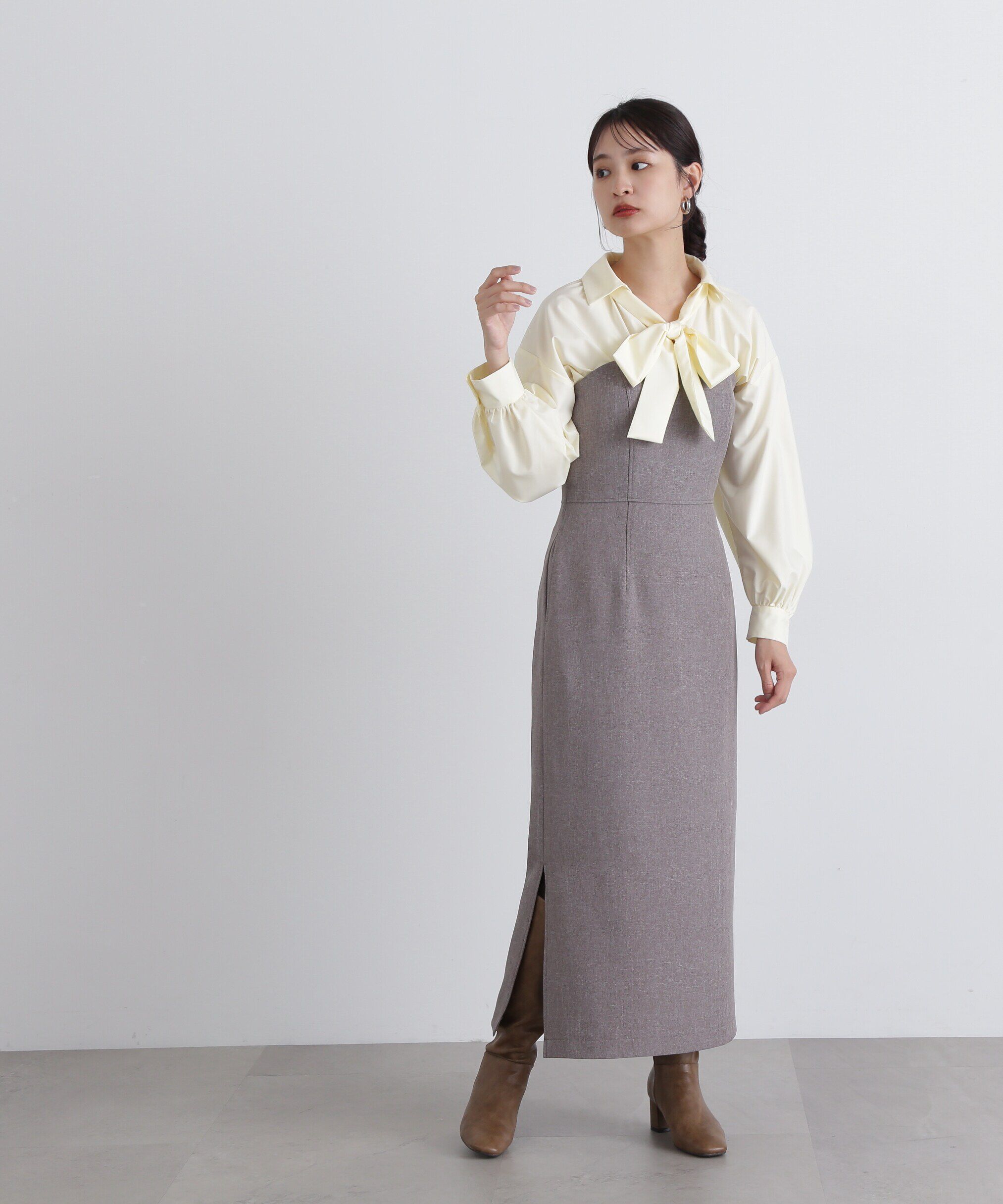  「ベアトップストレートワンピース《S Size Line》」|ワンピース|