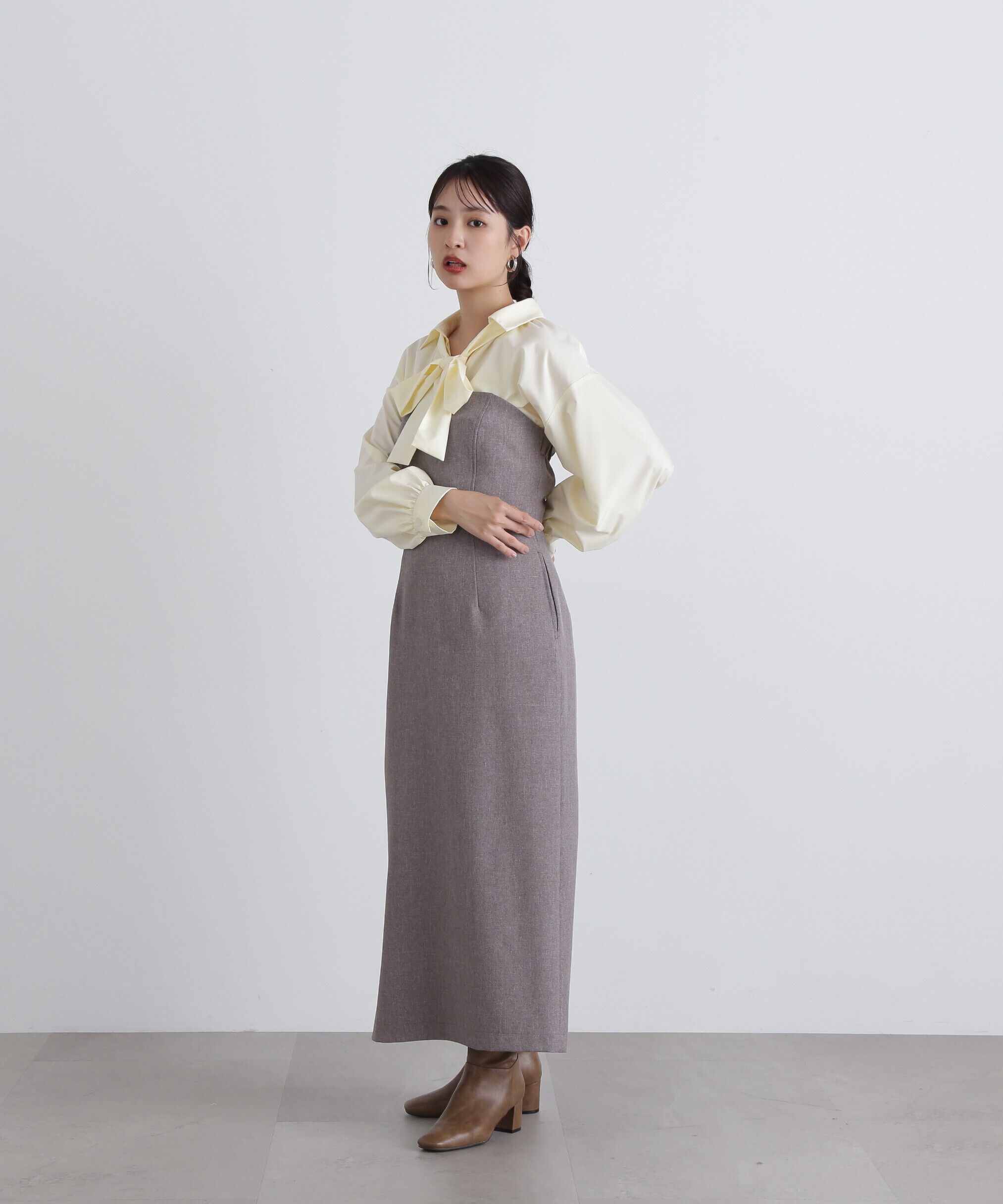  「ベアトップストレートワンピース《S Size Line》」|ワンピース|