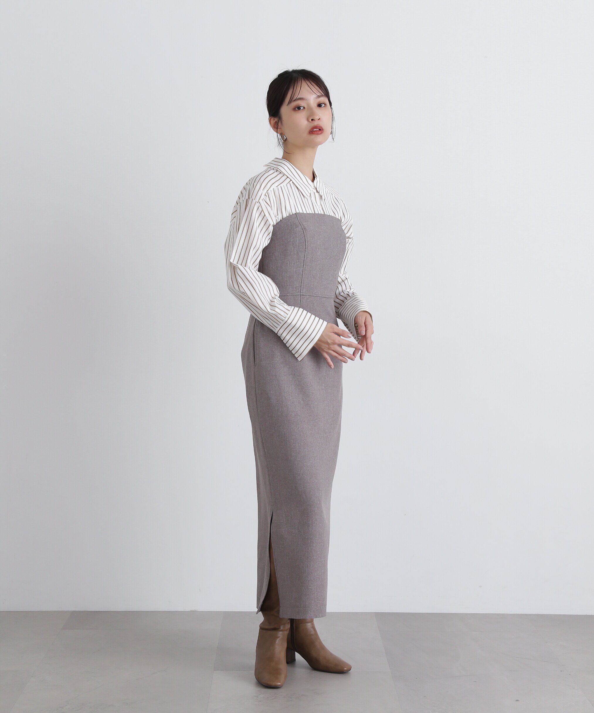  「ベアトップストレートワンピース《S Size Line》」|ワンピース|