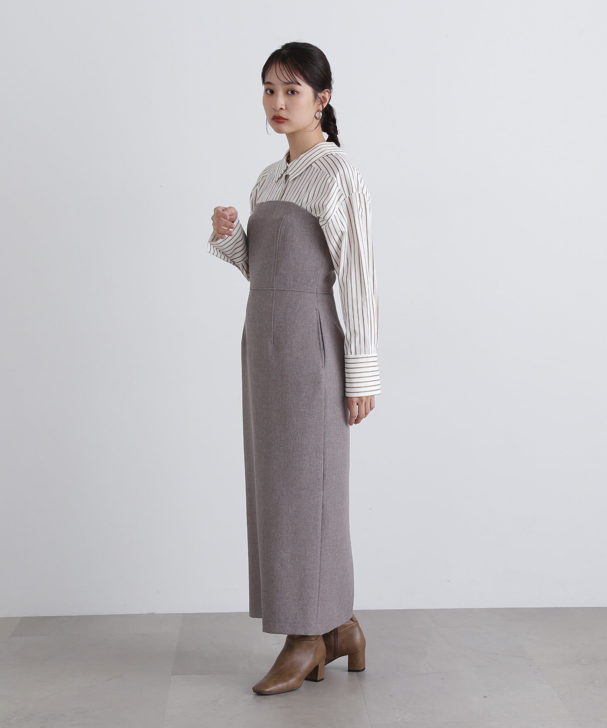  「ベアトップストレートワンピース《S Size Line》」|ワンピース|