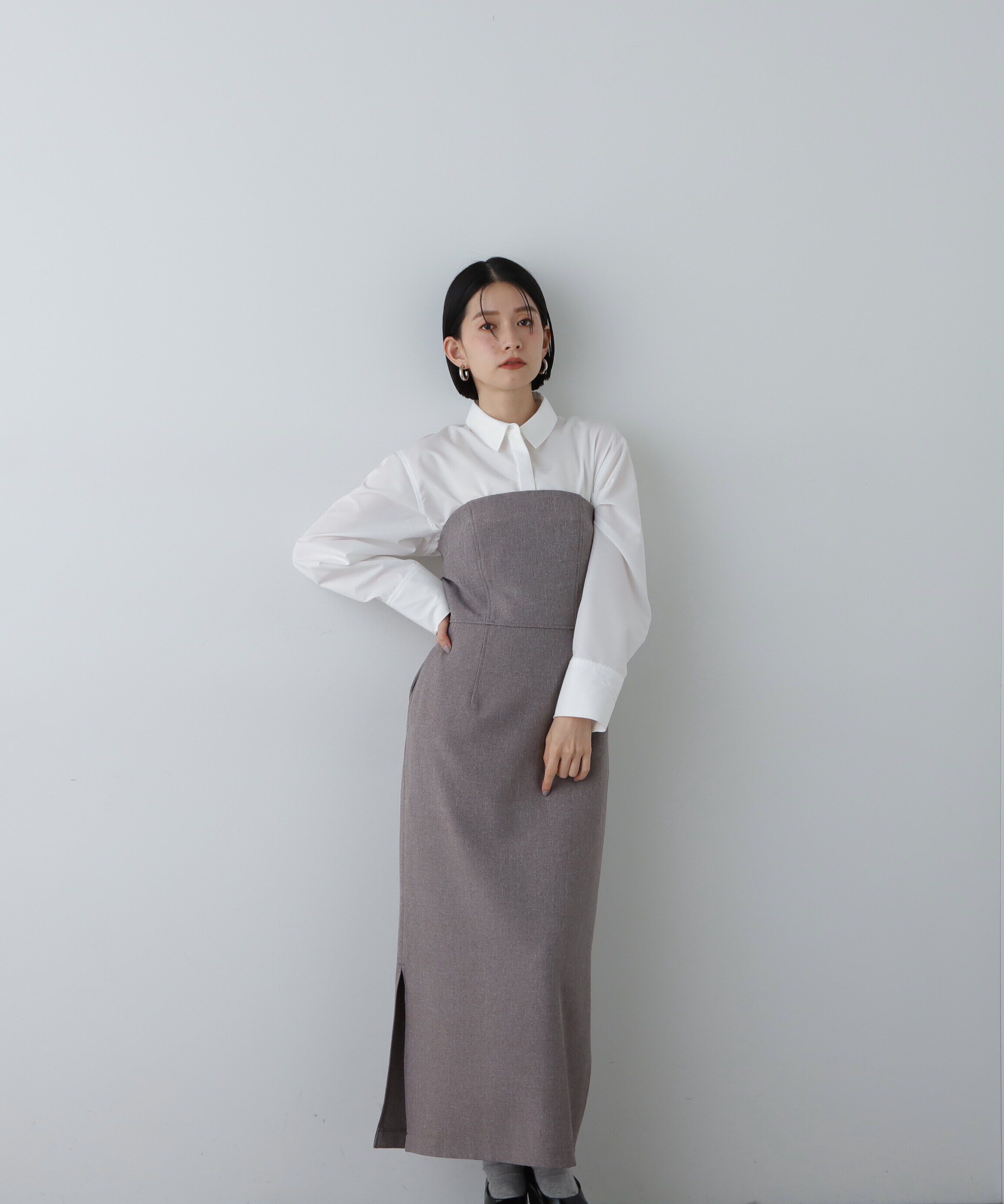  「ベアトップストレートワンピース《S Size Line》」|ワンピース|