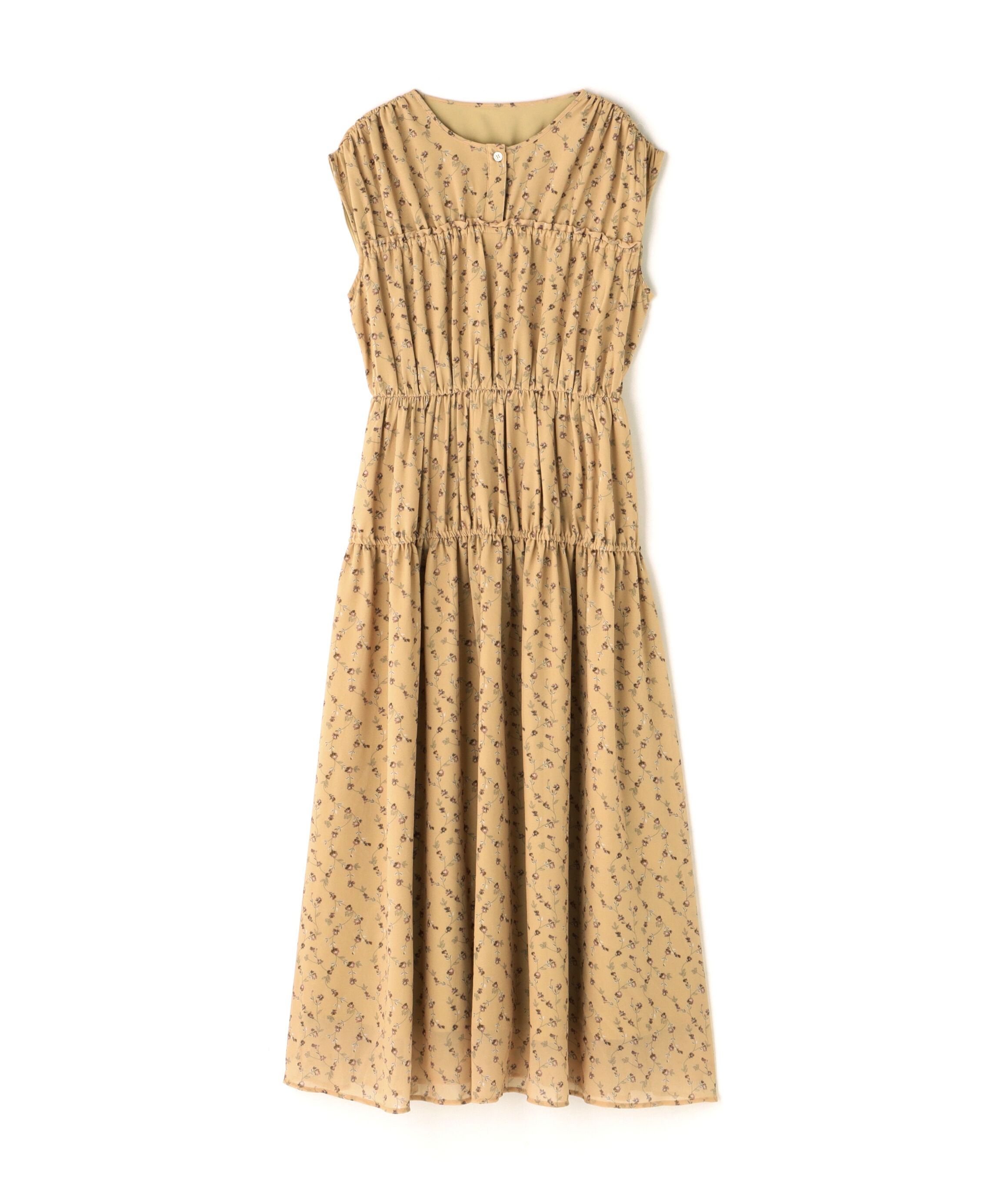  「シフォンフラワープリントワンピース」|ワンピース|