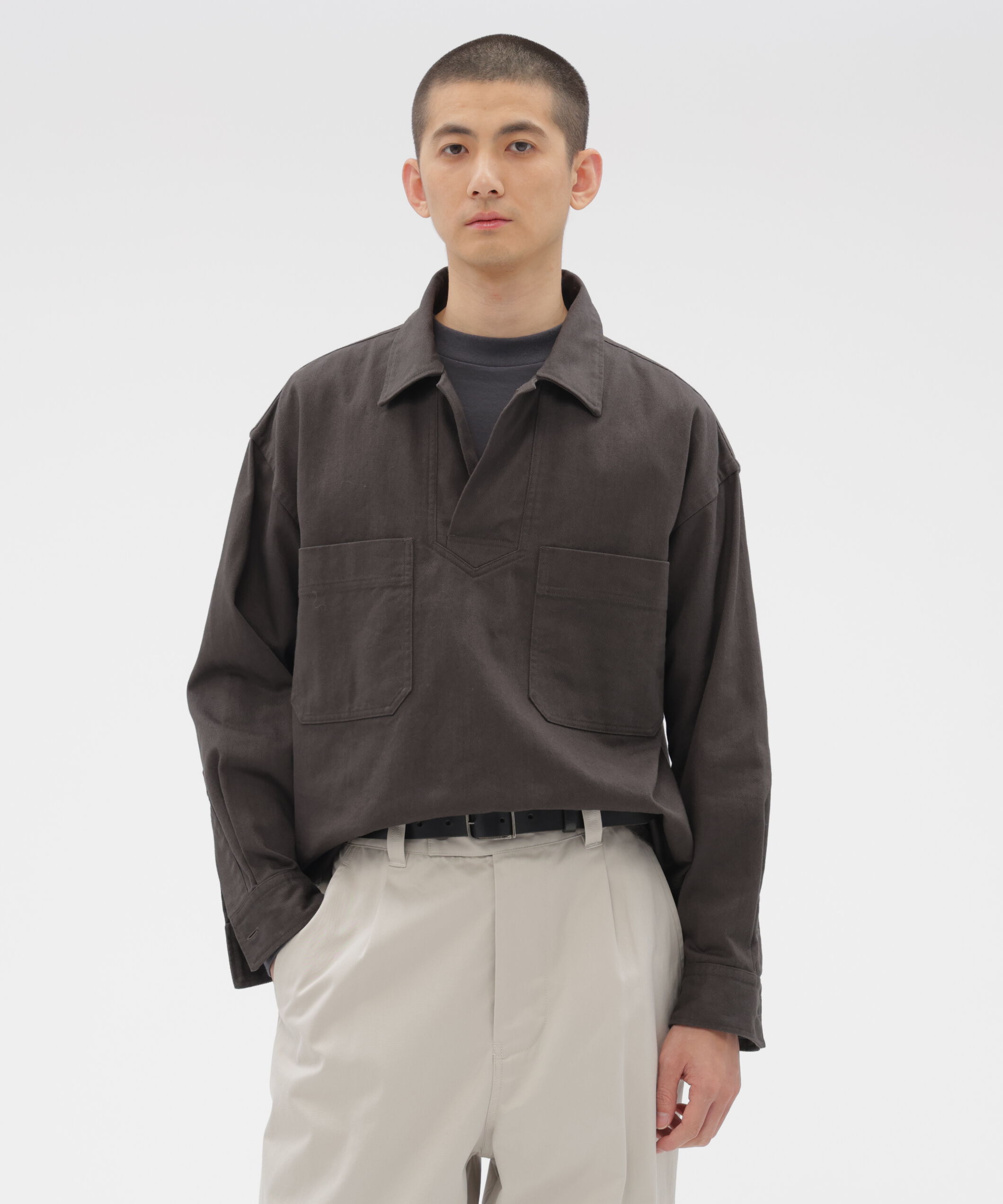 MHL.「WORK COTTON DRILL SHIRT」|シャツ・ブラウス|SLATE7