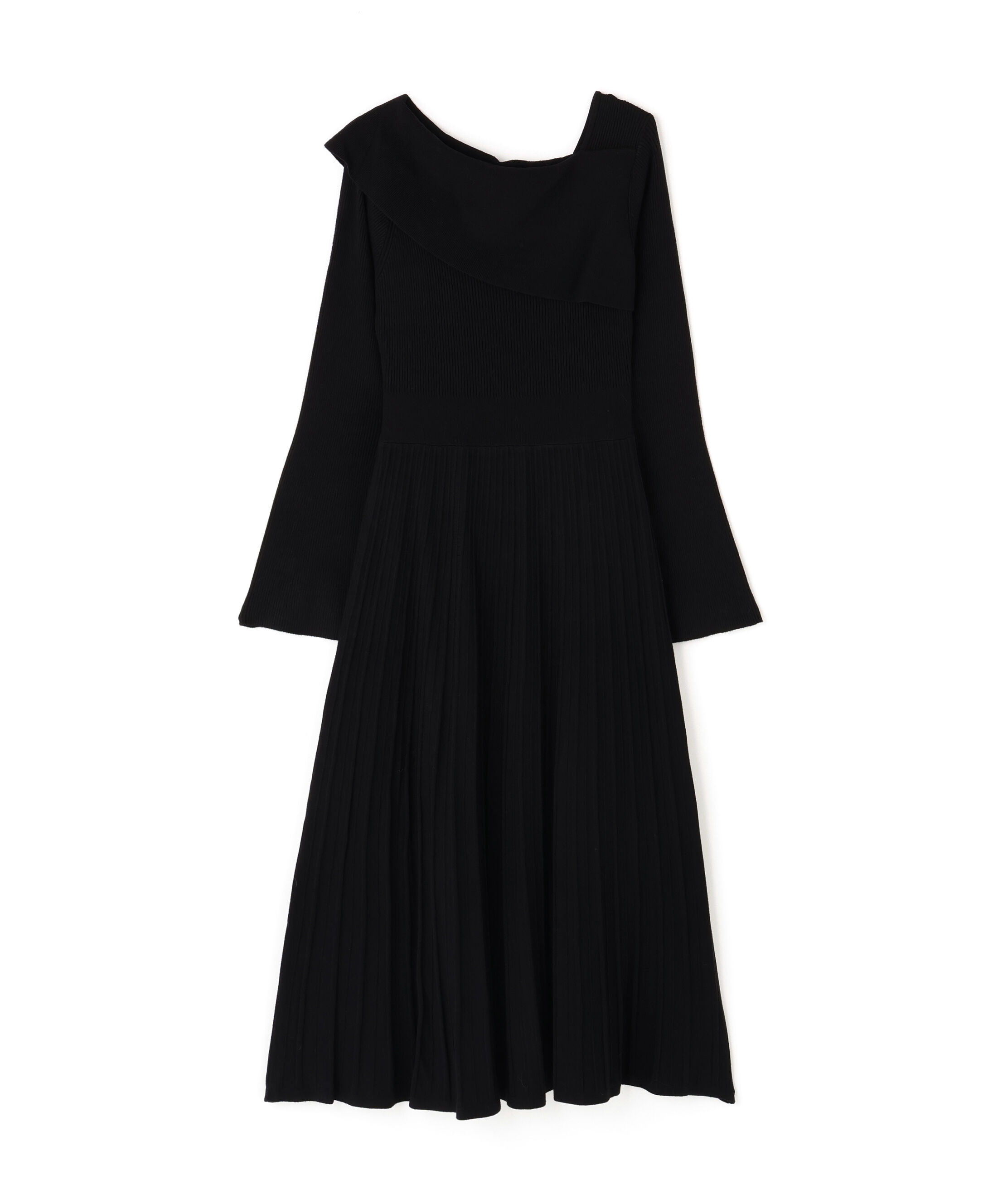  「アシメネックニットワンピース」|ワンピース|