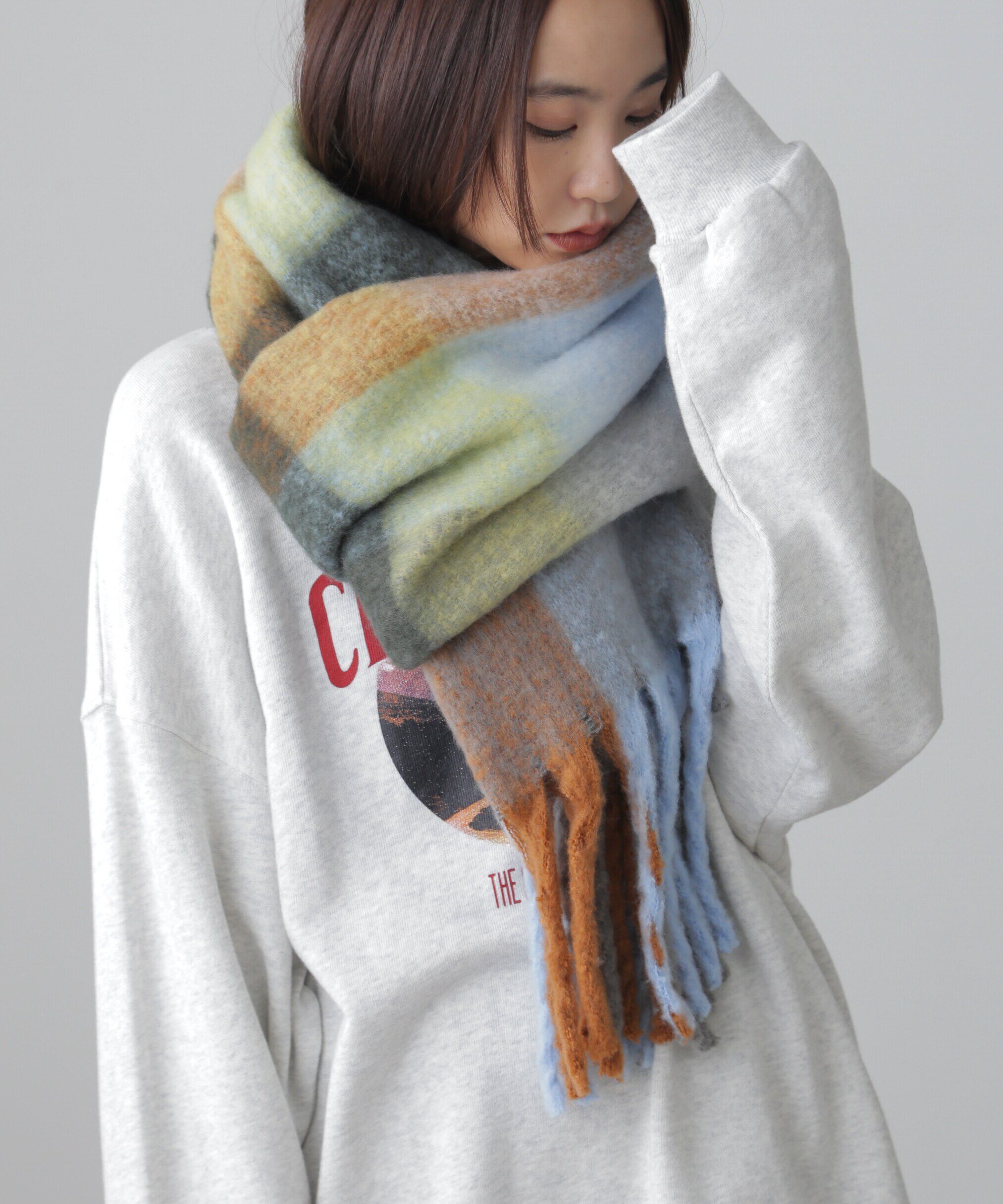  「大柄チェックストール」|ソックス|