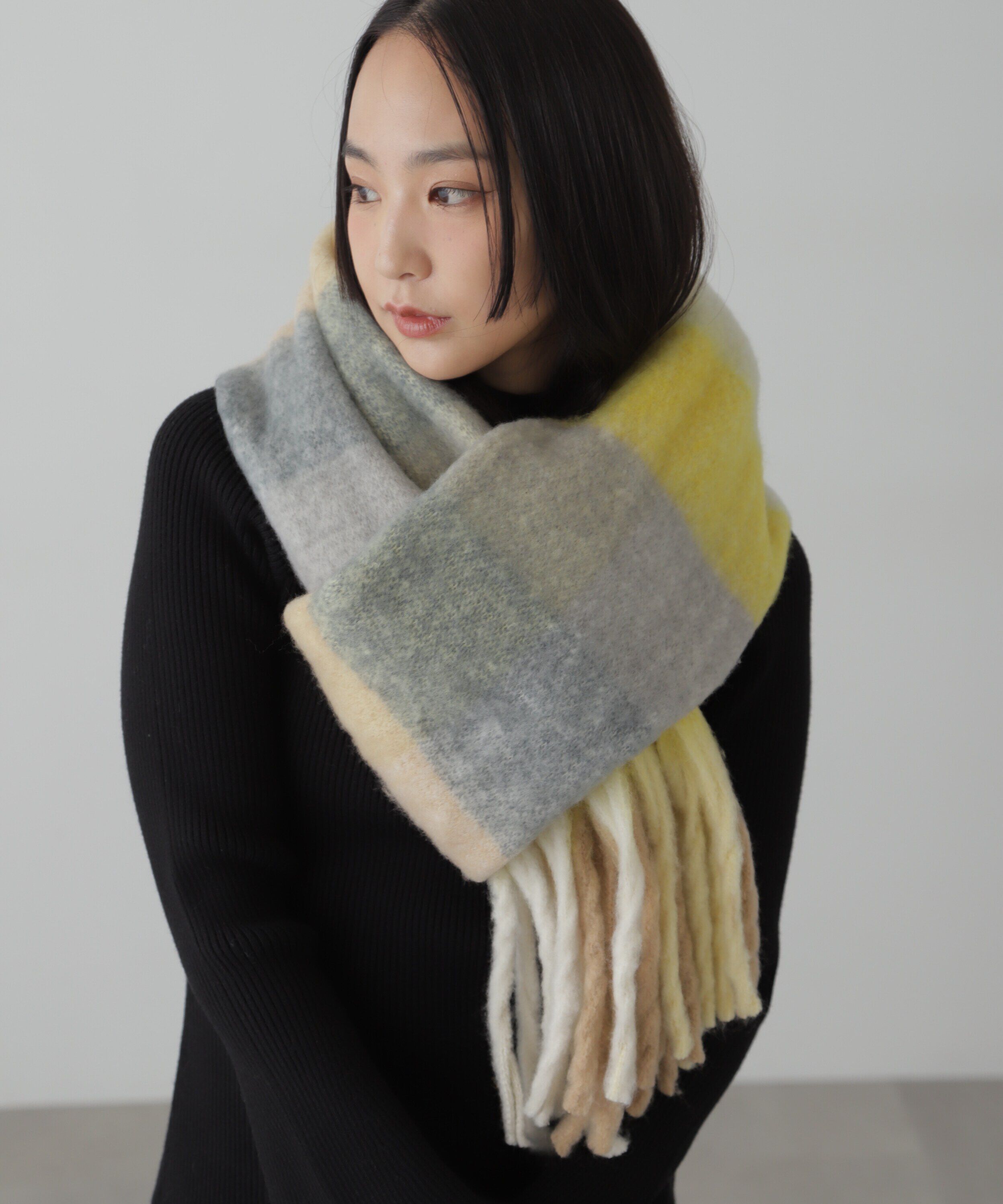  「大柄チェックストール」|ソックス|