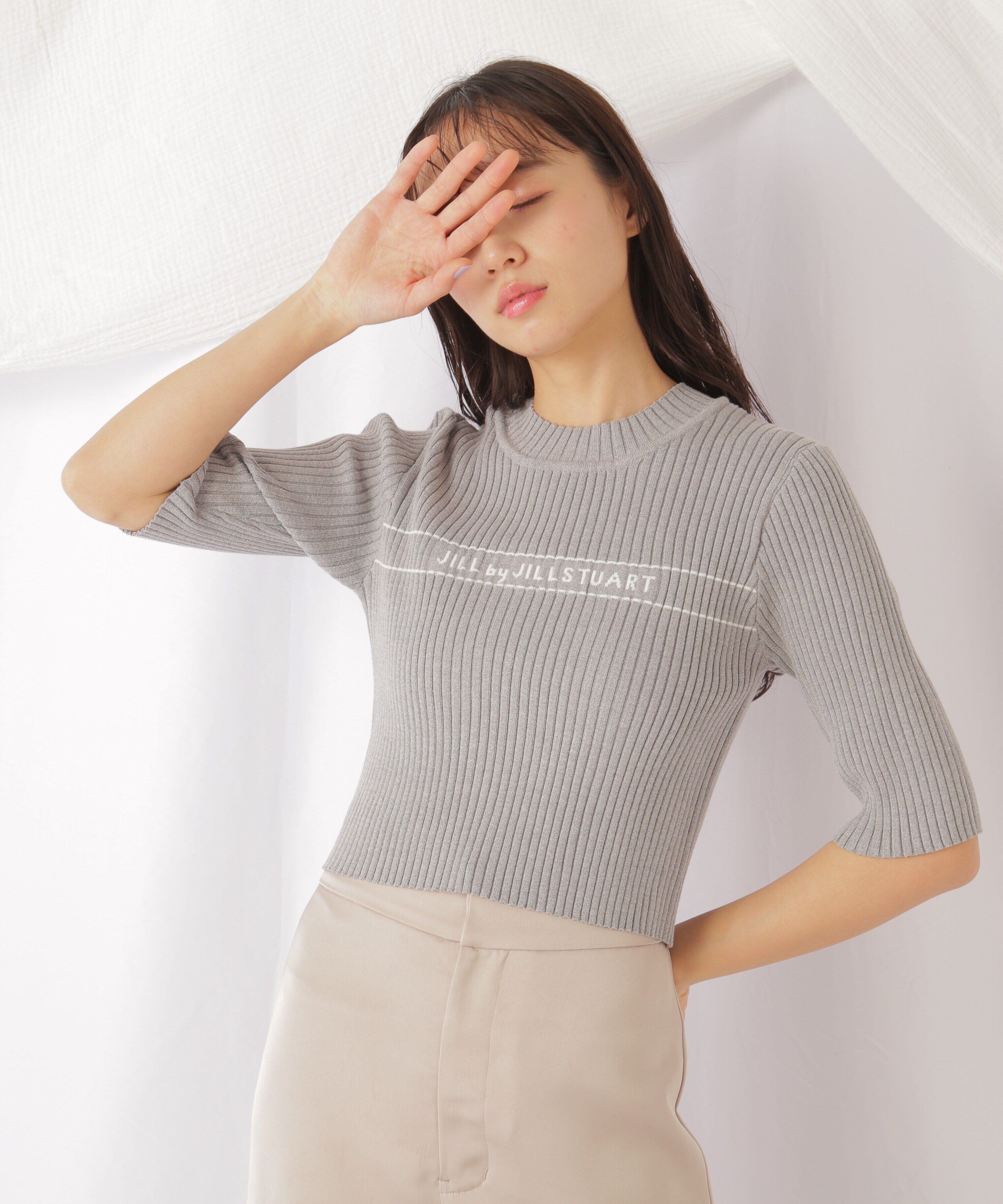  「ロゴジャガードコンパクトニット」|ニット・セーター|