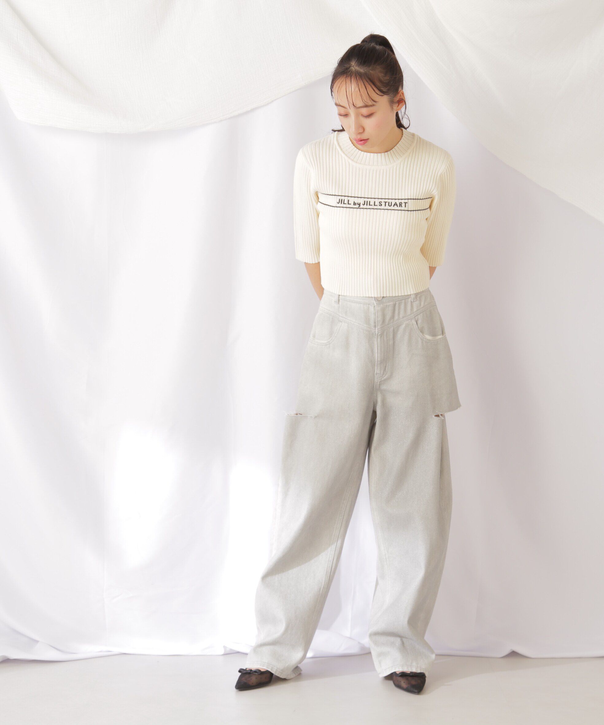  「ロゴジャガードコンパクトニット」|ニット・セーター|