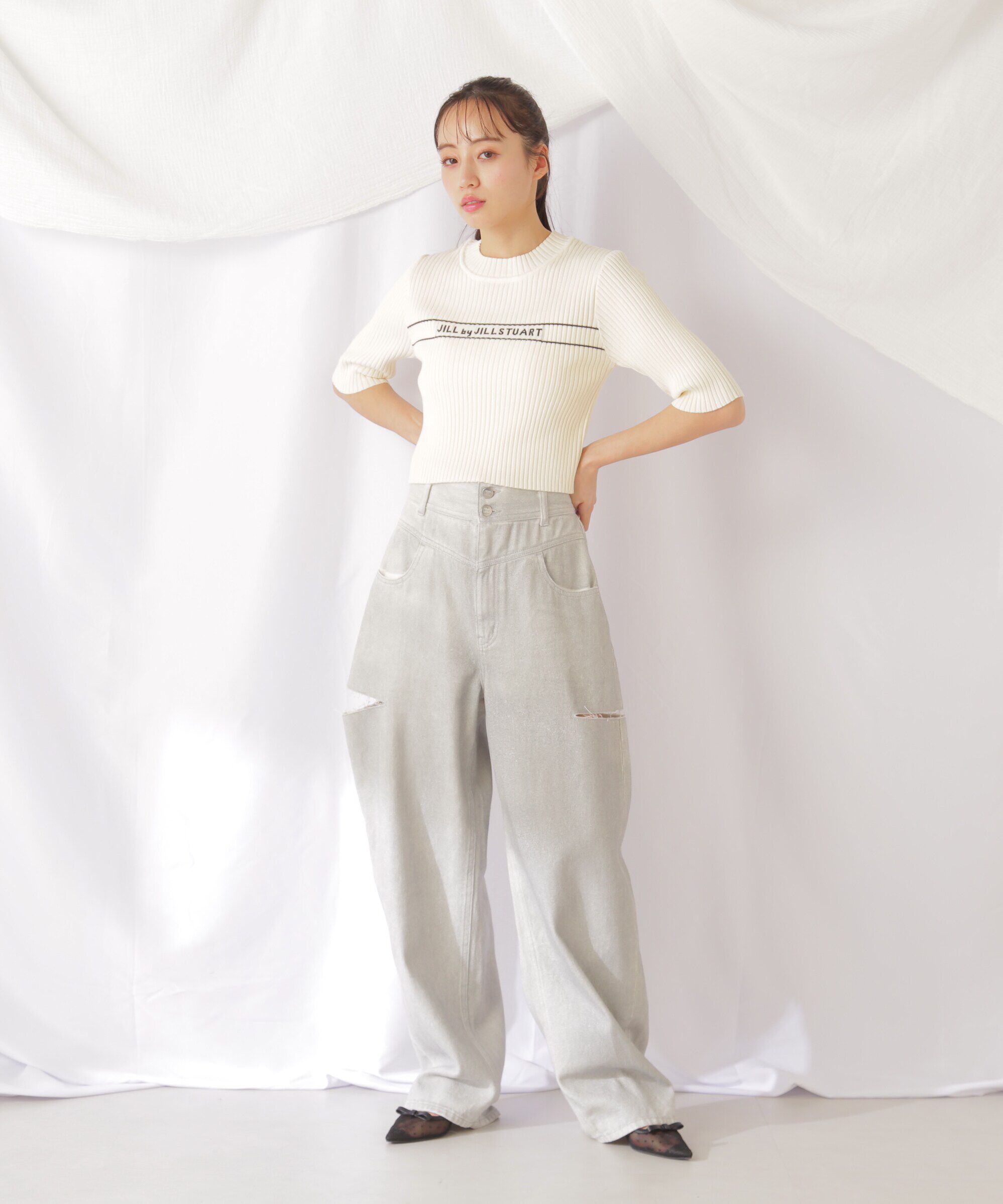  「ロゴジャガードコンパクトニット」|ニット・セーター|