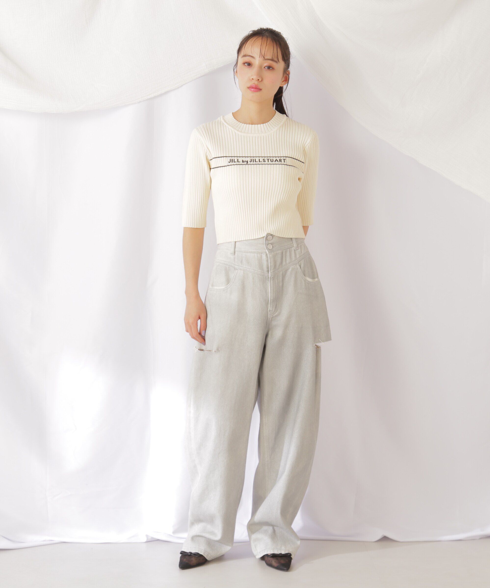  「ロゴジャガードコンパクトニット」|ニット・セーター|