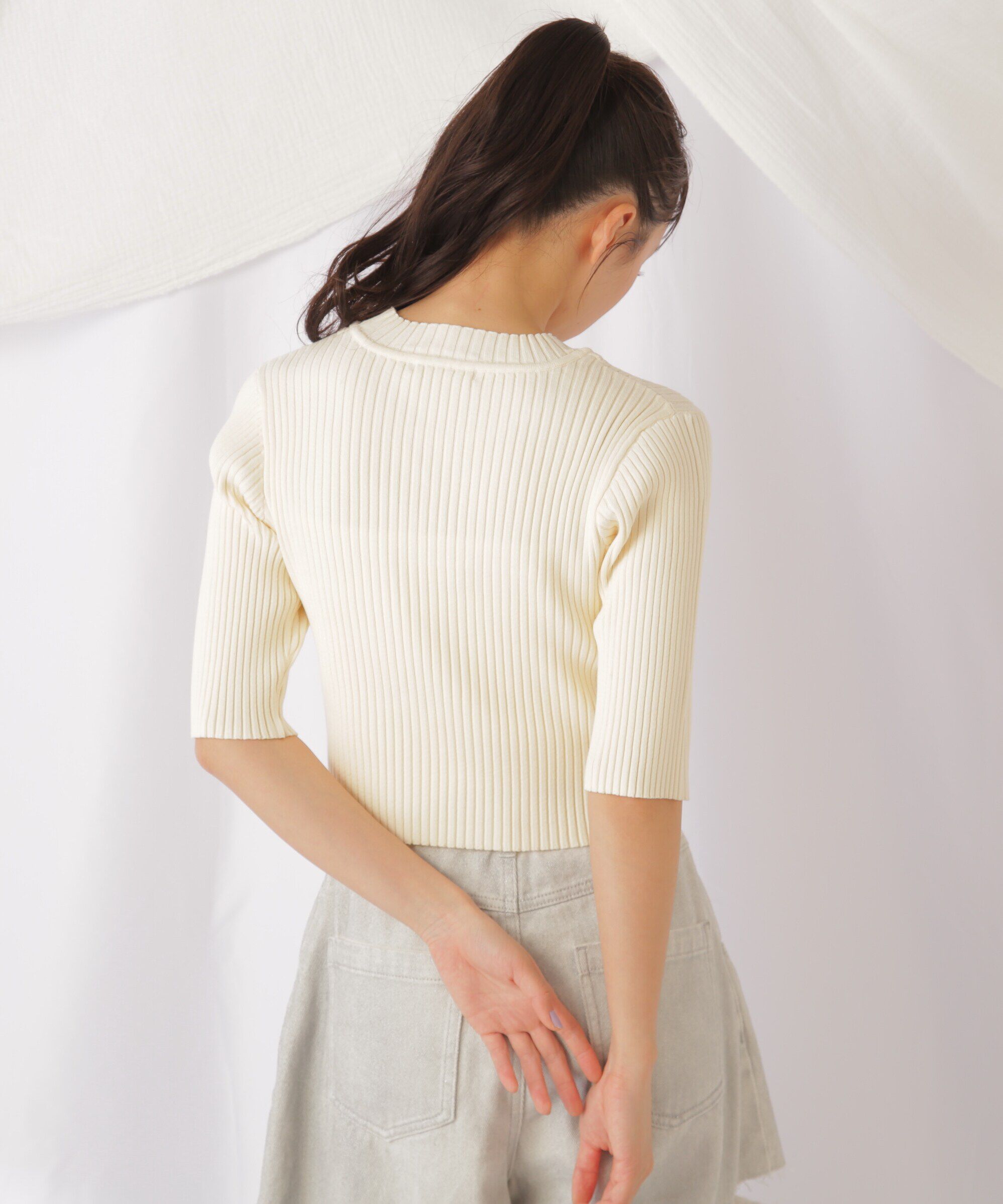  「ロゴジャガードコンパクトニット」|ニット・セーター|