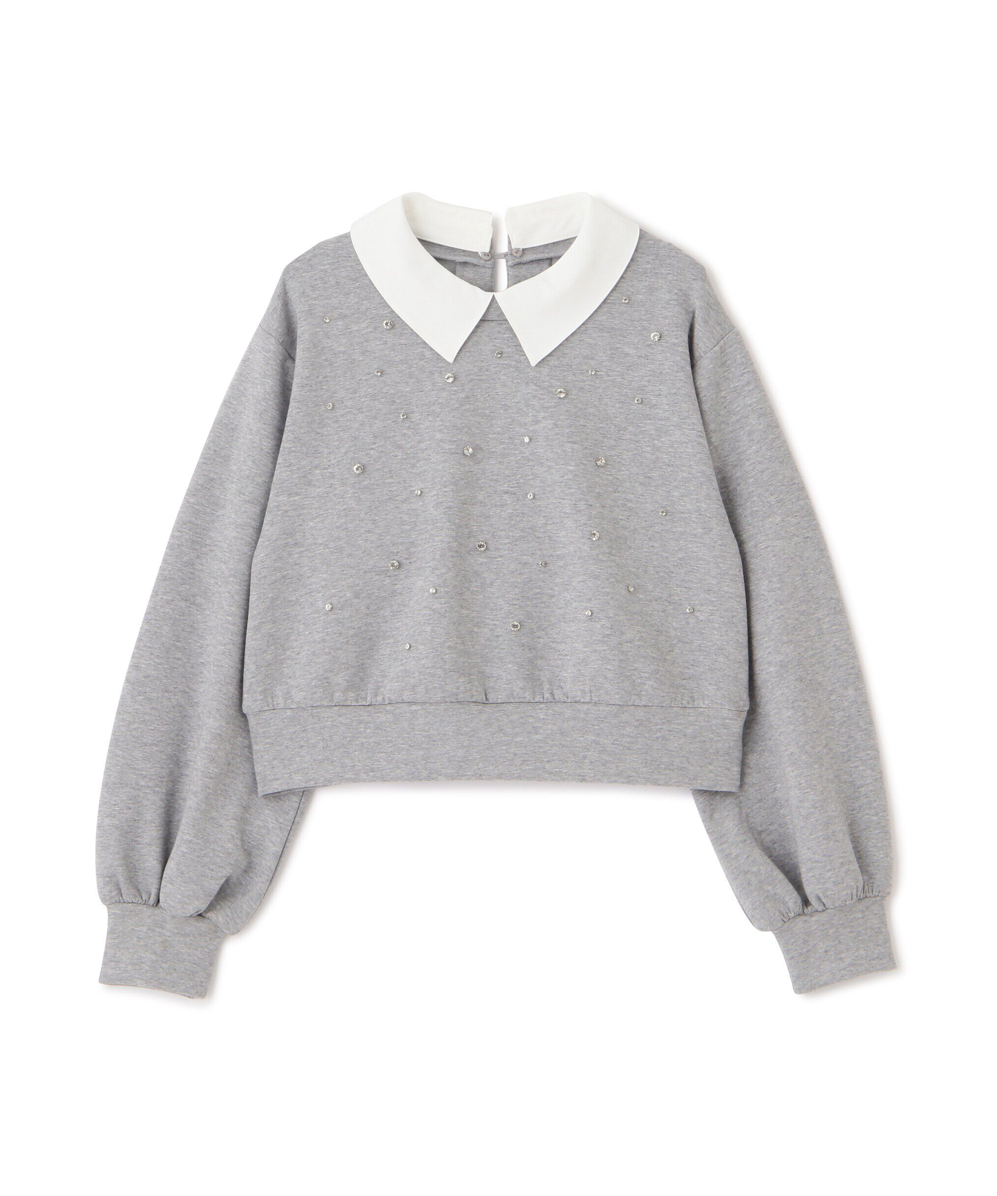  「襟付き2wayビジュースウェット」|Tシャツ・カットソー|