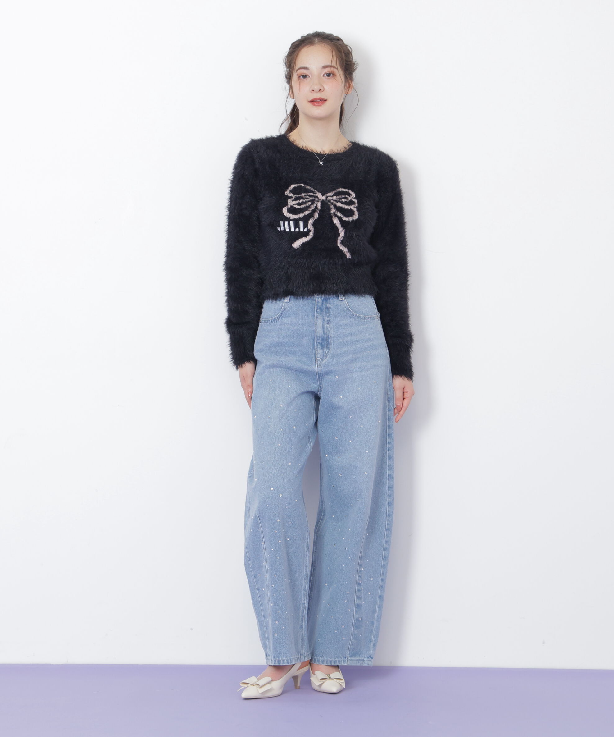  「フェザーリボンジャガードニット」|ニット・セーター|