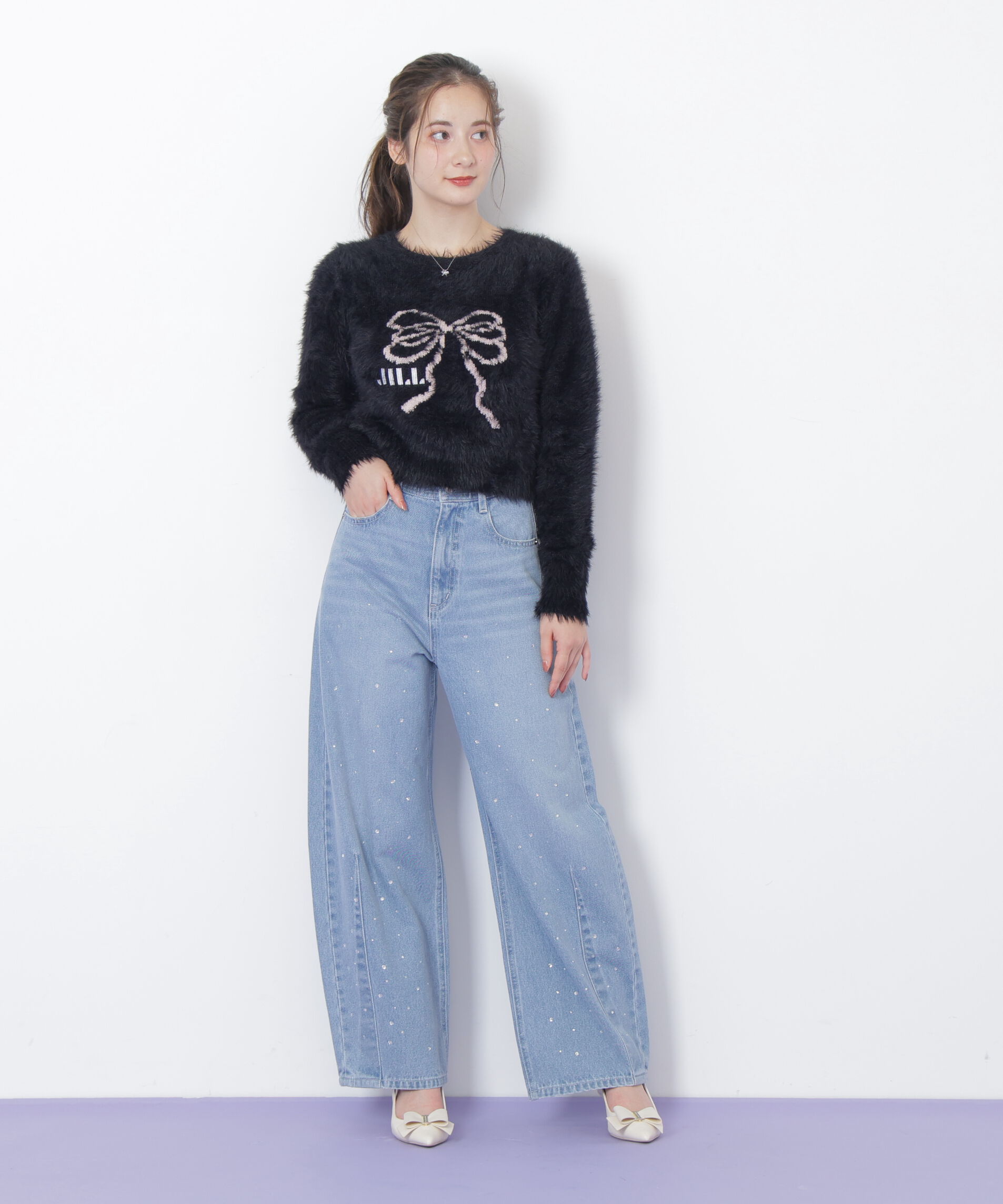  「フェザーリボンジャガードニット」|ニット・セーター|