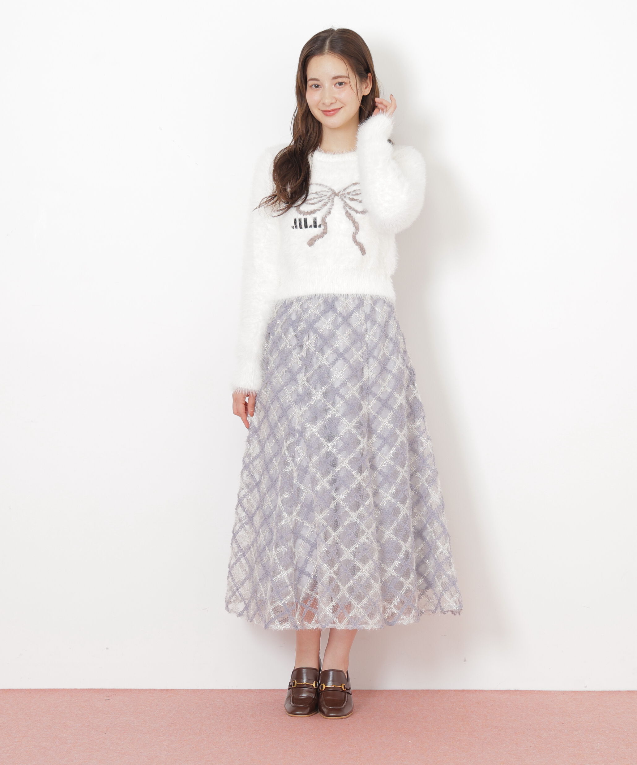  「フェザーリボンジャガードニット」|ニット・セーター|