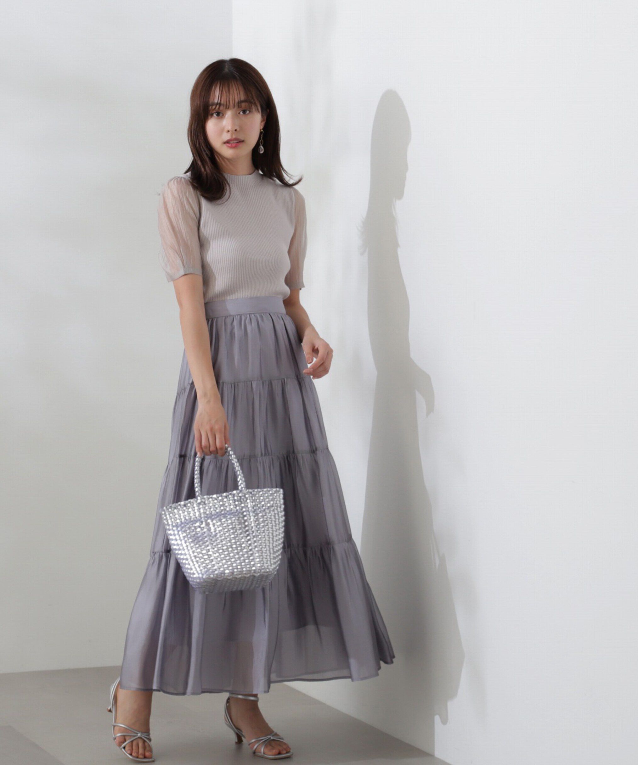 PROPORTION BODY DRESSING「オーガンジースリーブニット」|ニット・セーター|