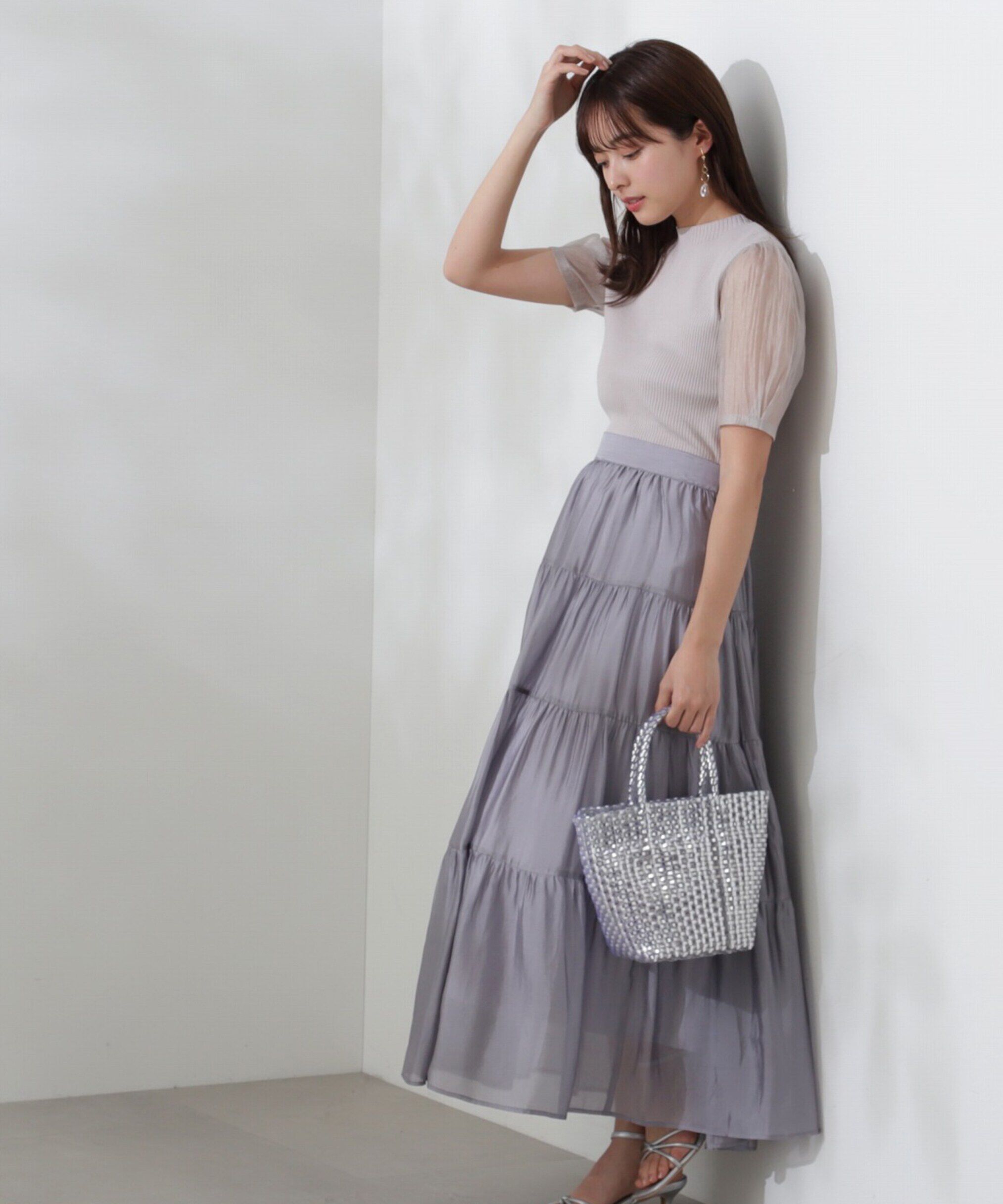 PROPORTION BODY DRESSING「オーガンジースリーブニット」|ニット・セーター|