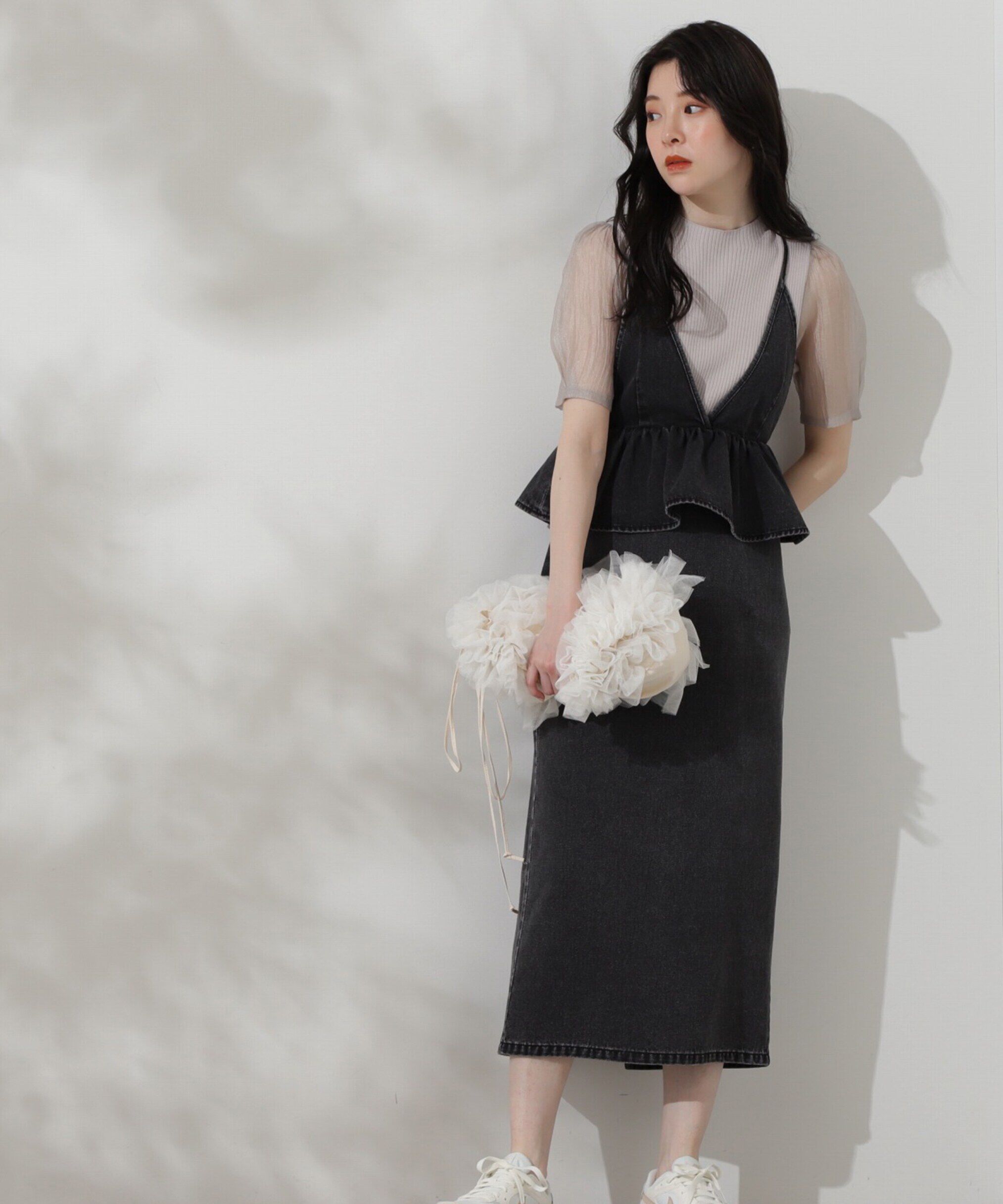 PROPORTION BODY DRESSING「オーガンジースリーブニット」|ニット・セーター|