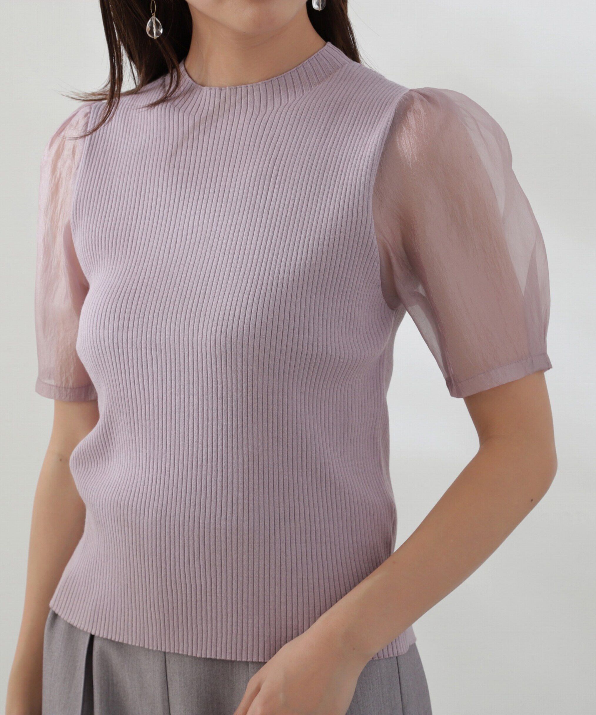 PROPORTION BODY DRESSING「オーガンジースリーブニット」|ニット・セーター|