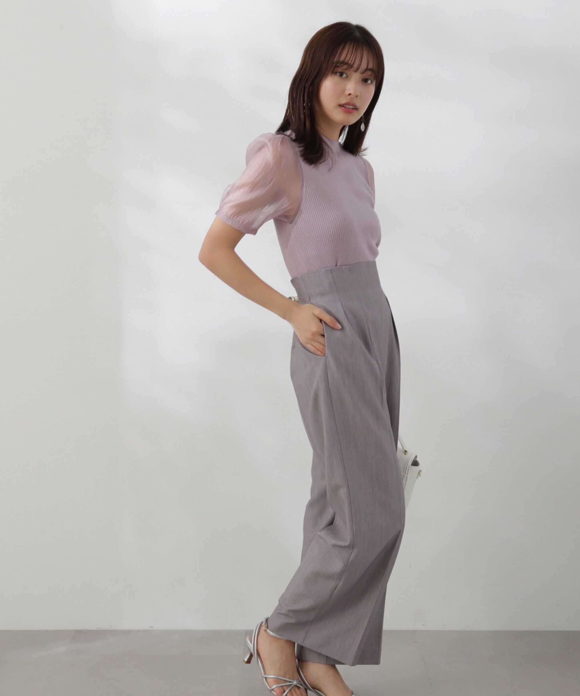 PROPORTION BODY DRESSING「オーガンジースリーブニット」|ニット・セーター|