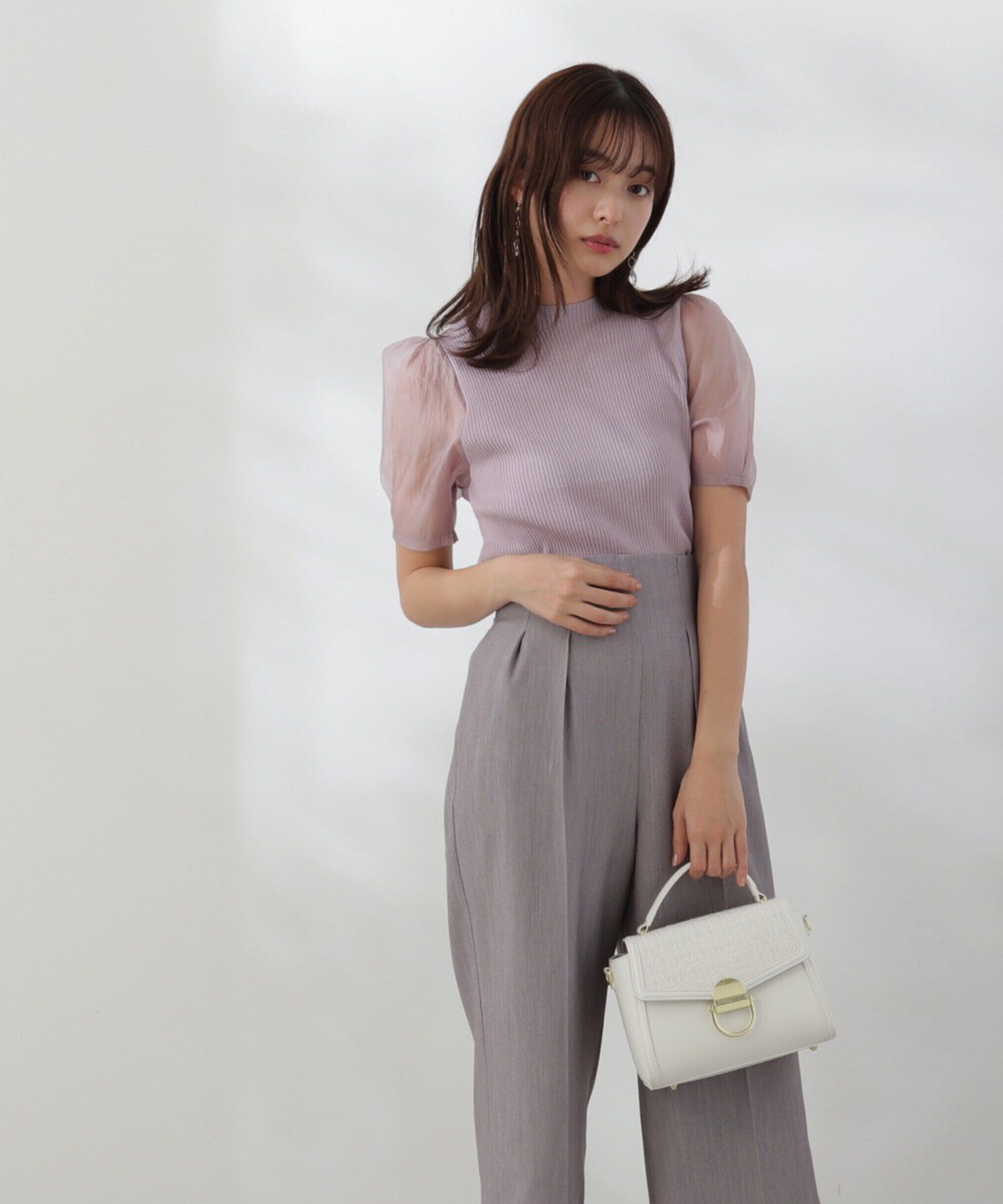 PROPORTION BODY DRESSING「オーガンジースリーブニット」|ニット・セーター|