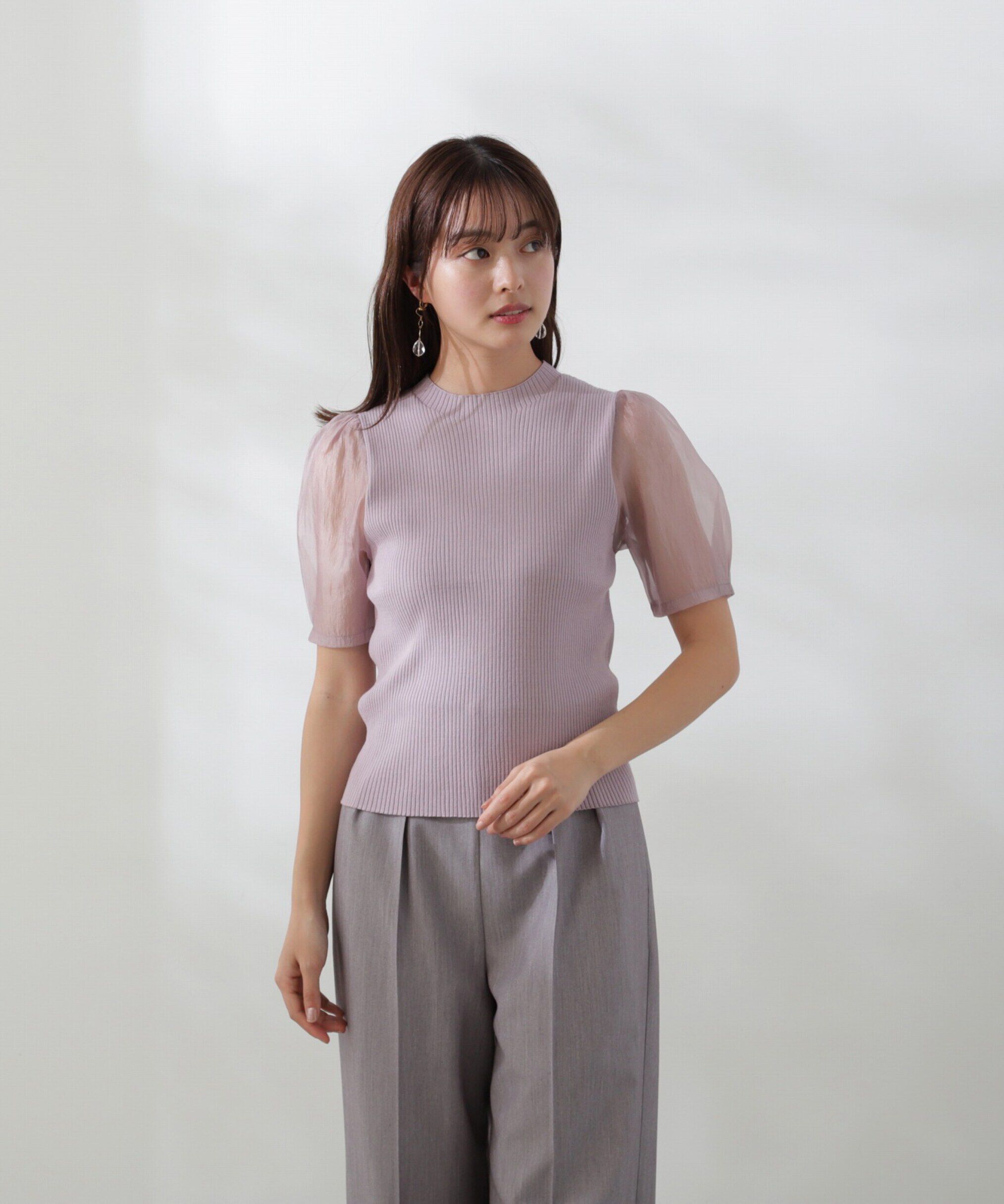 PROPORTION BODY DRESSING「オーガンジースリーブニット」|ニット・セーター|