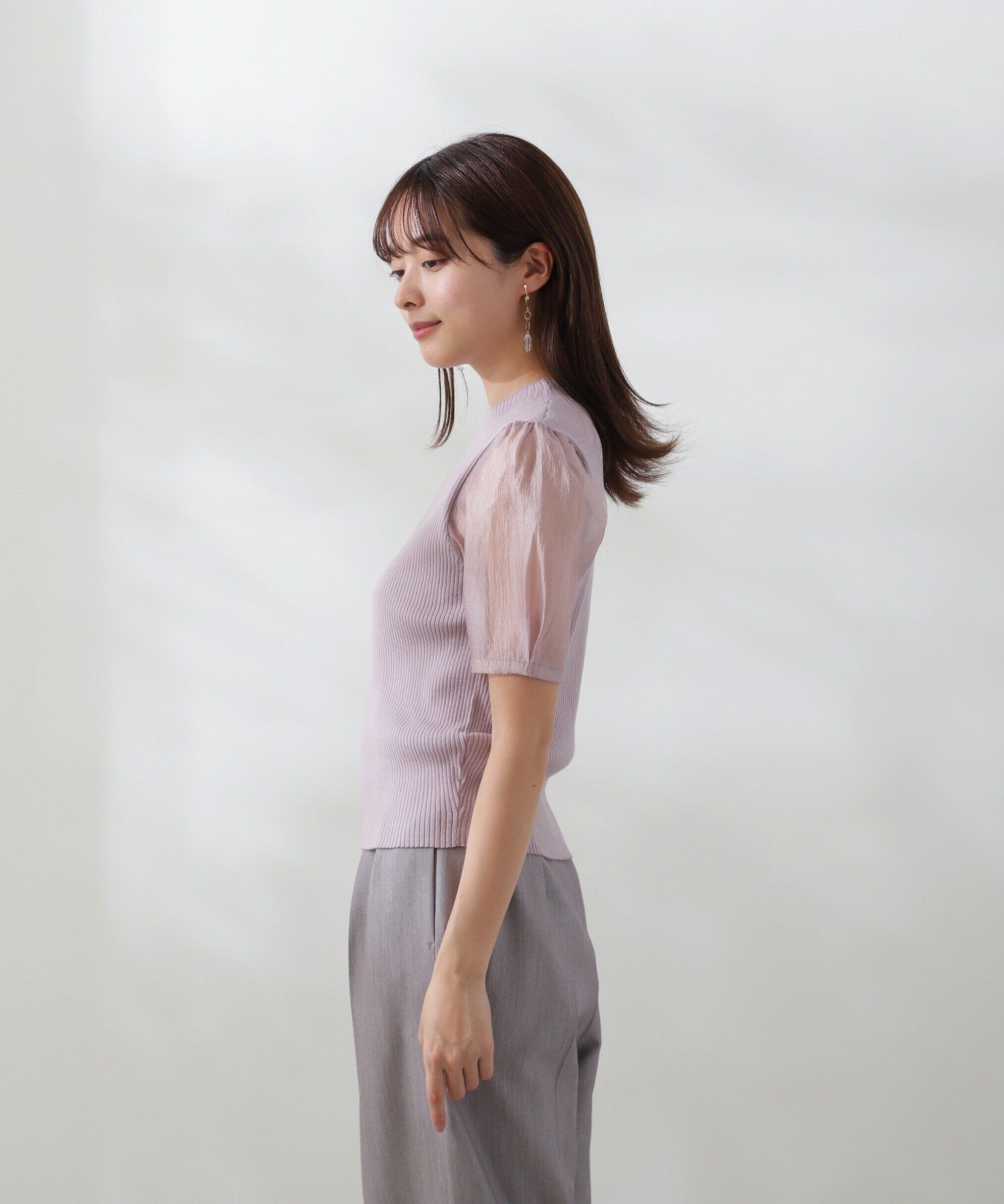 PROPORTION BODY DRESSING「オーガンジースリーブニット」|ニット・セーター|