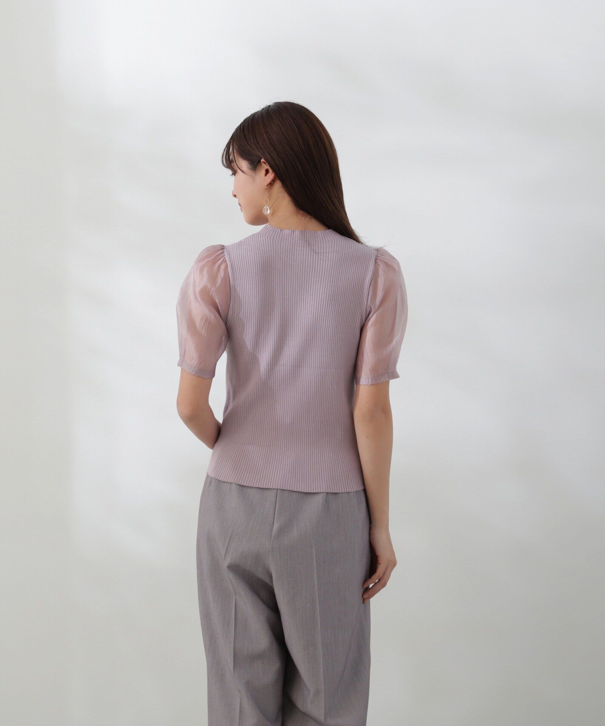 PROPORTION BODY DRESSING「オーガンジースリーブニット」|ニット・セーター|