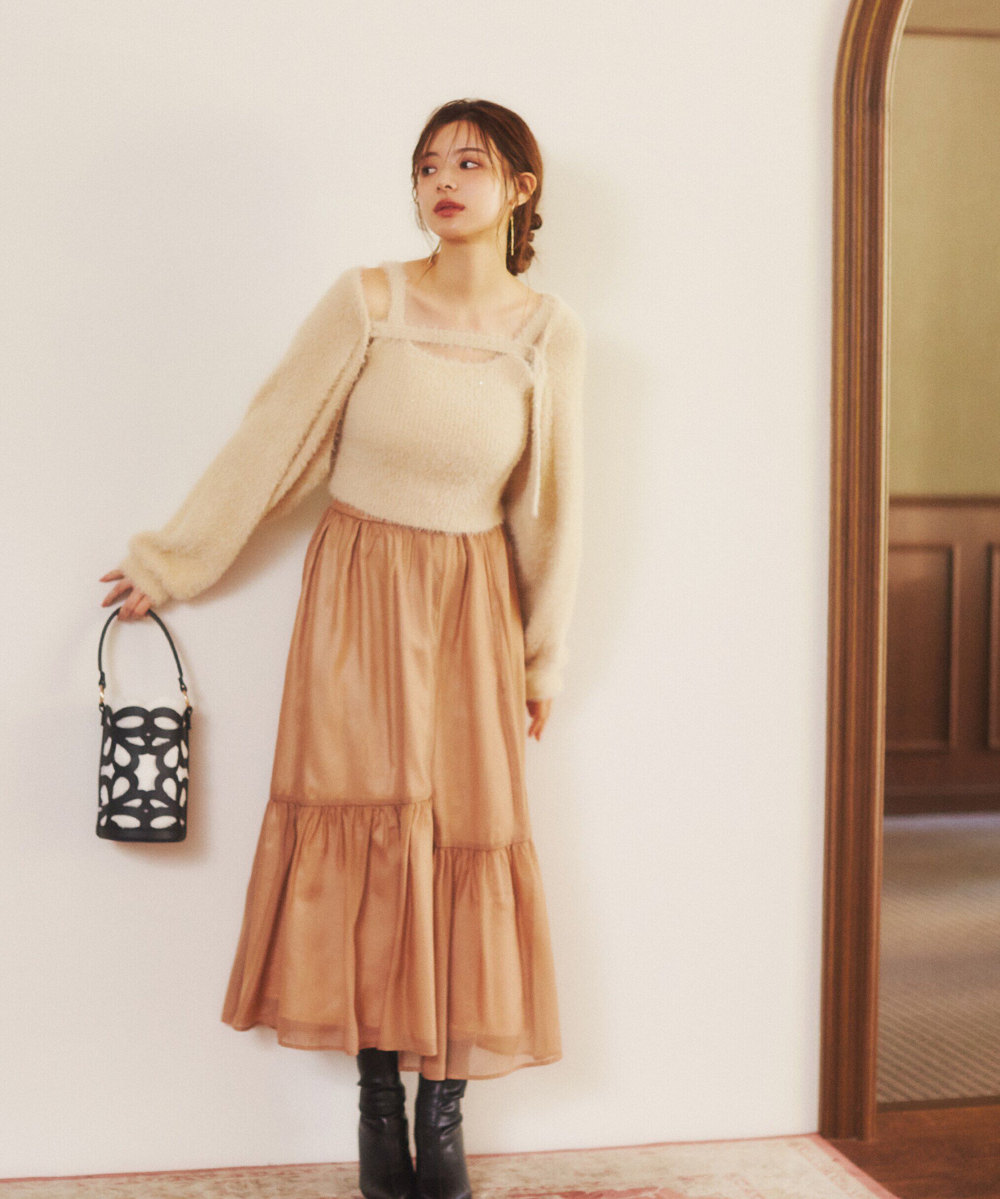 PROPORTION BODY DRESSING「イレヘムシアーティアードスカート」|スカート|ベージュ