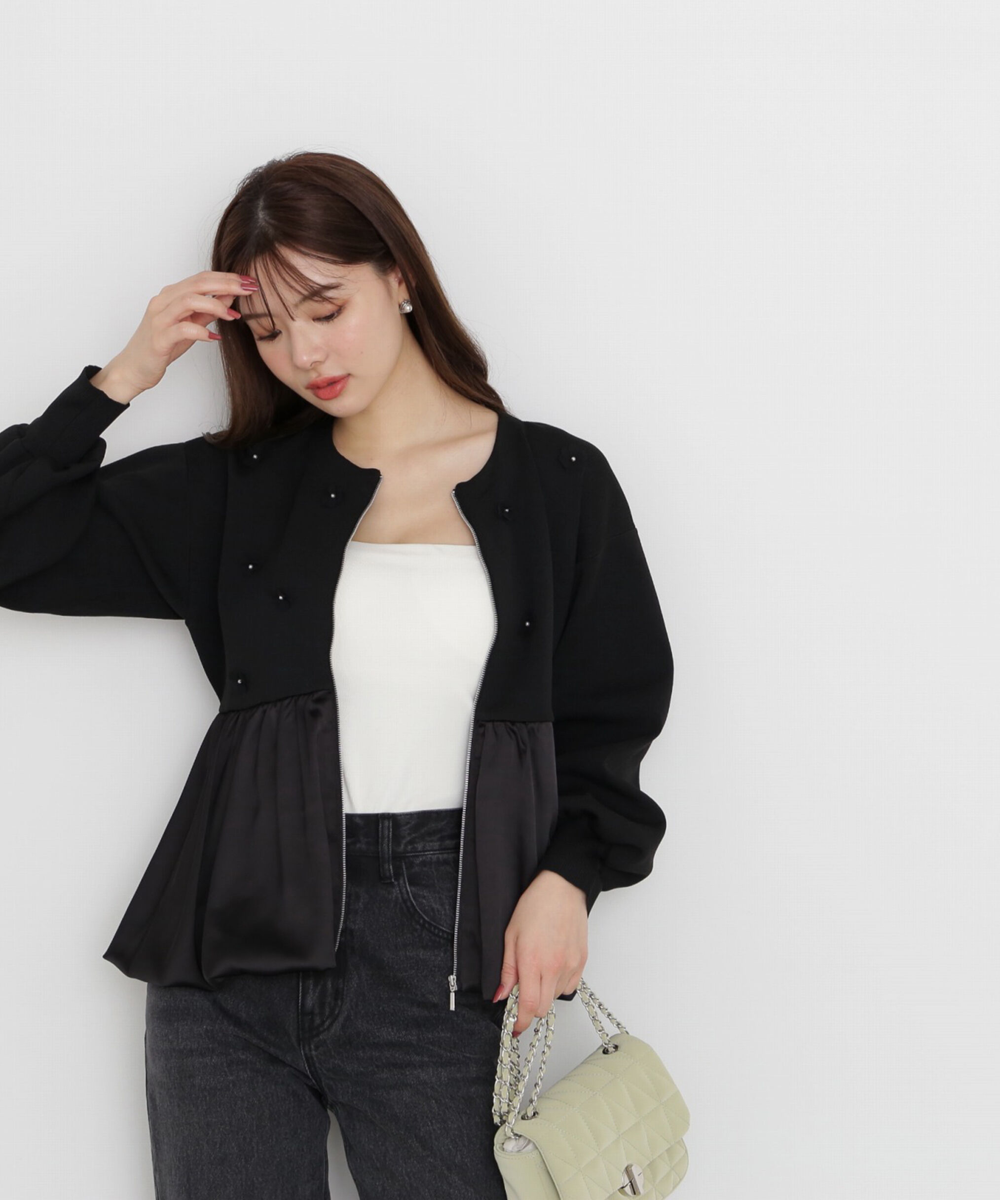 PROPORTION BODY DRESSING「バルーンニットブルゾン」|カーディガン|