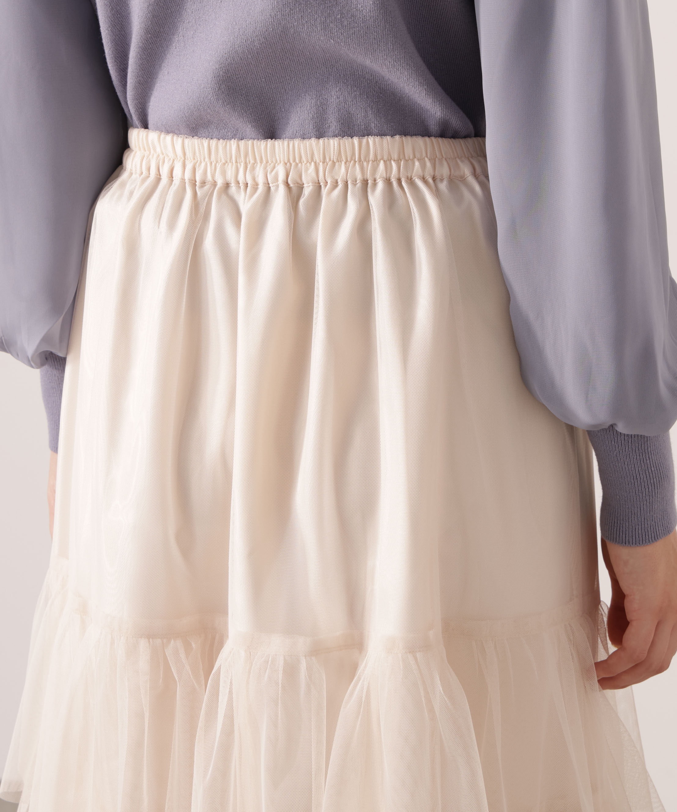 PROPORTION BODY DRESSING「部分プリーツティアードスカート　25AW」|スカート|