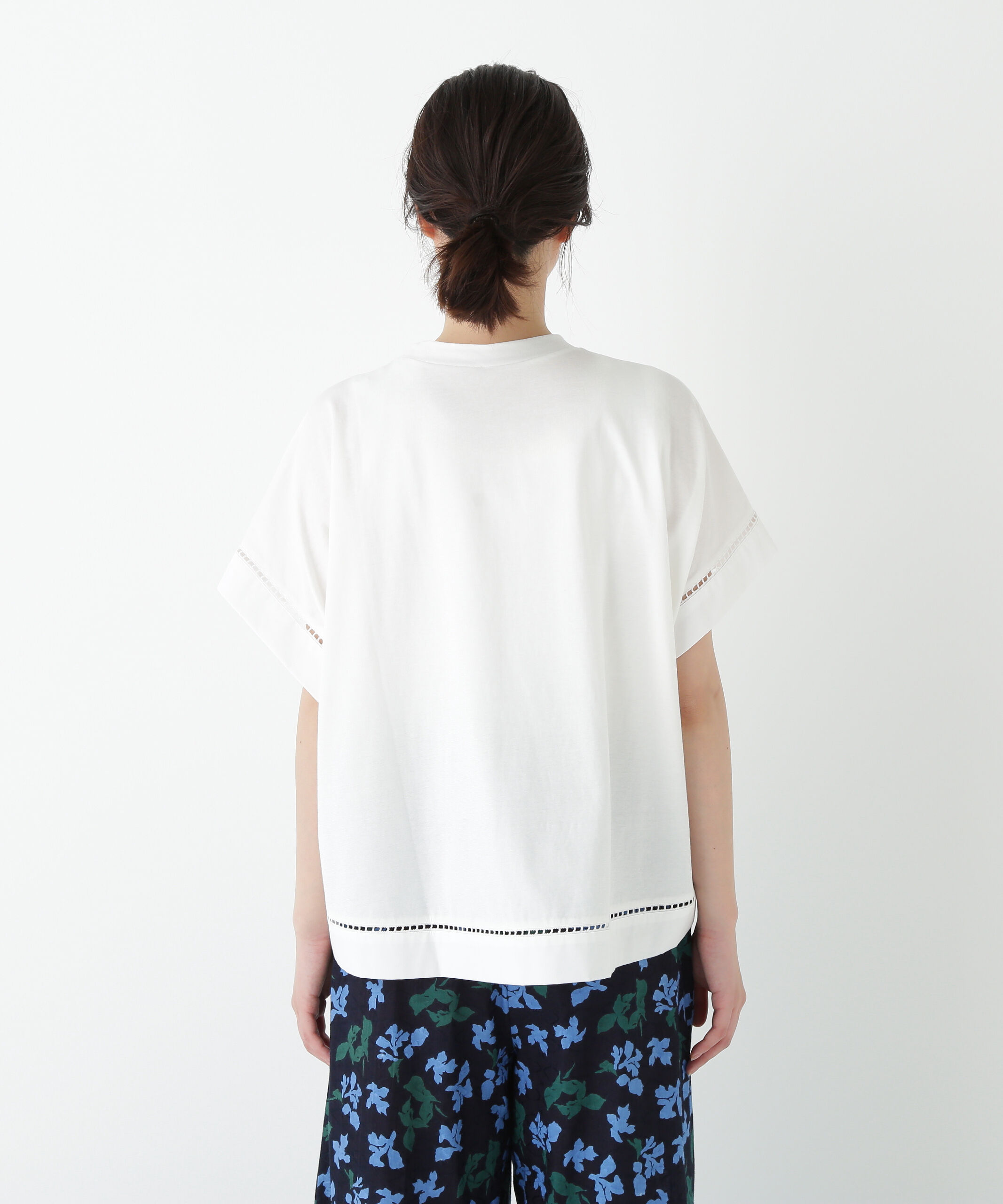  「◆布帛ドッキング半袖プルオーバー」|Tシャツ・カットソー|