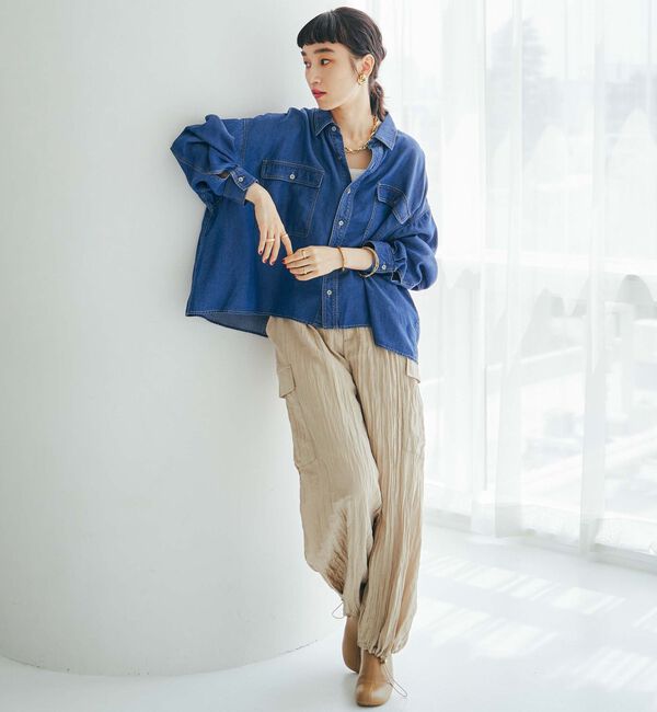 Doux archives「ソフトデニムオーバーシャツ」|シャツ・ブラウス|